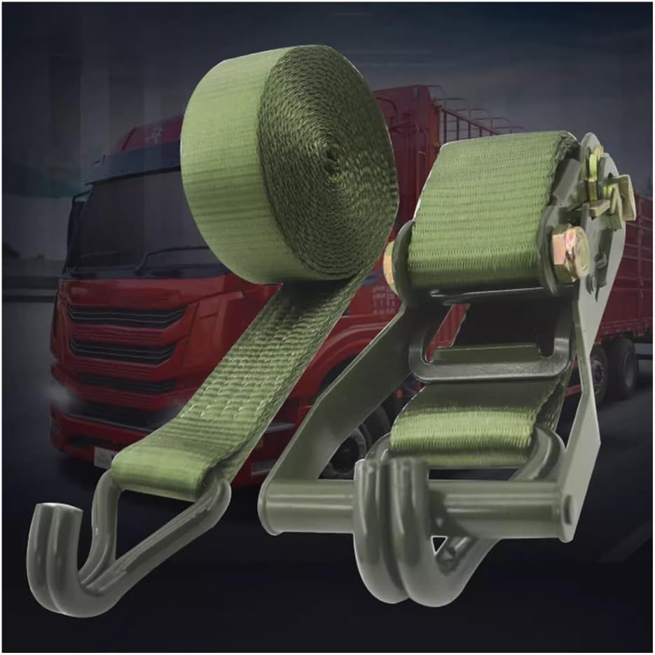 1-25 M Heavy Duty 3.3-82' Tie Down Straps Ratchet Set, 11023 LB Break Strength, Ratchet Straps for Moving Securing Cargo Kayaks Mountain(4m/13.1')