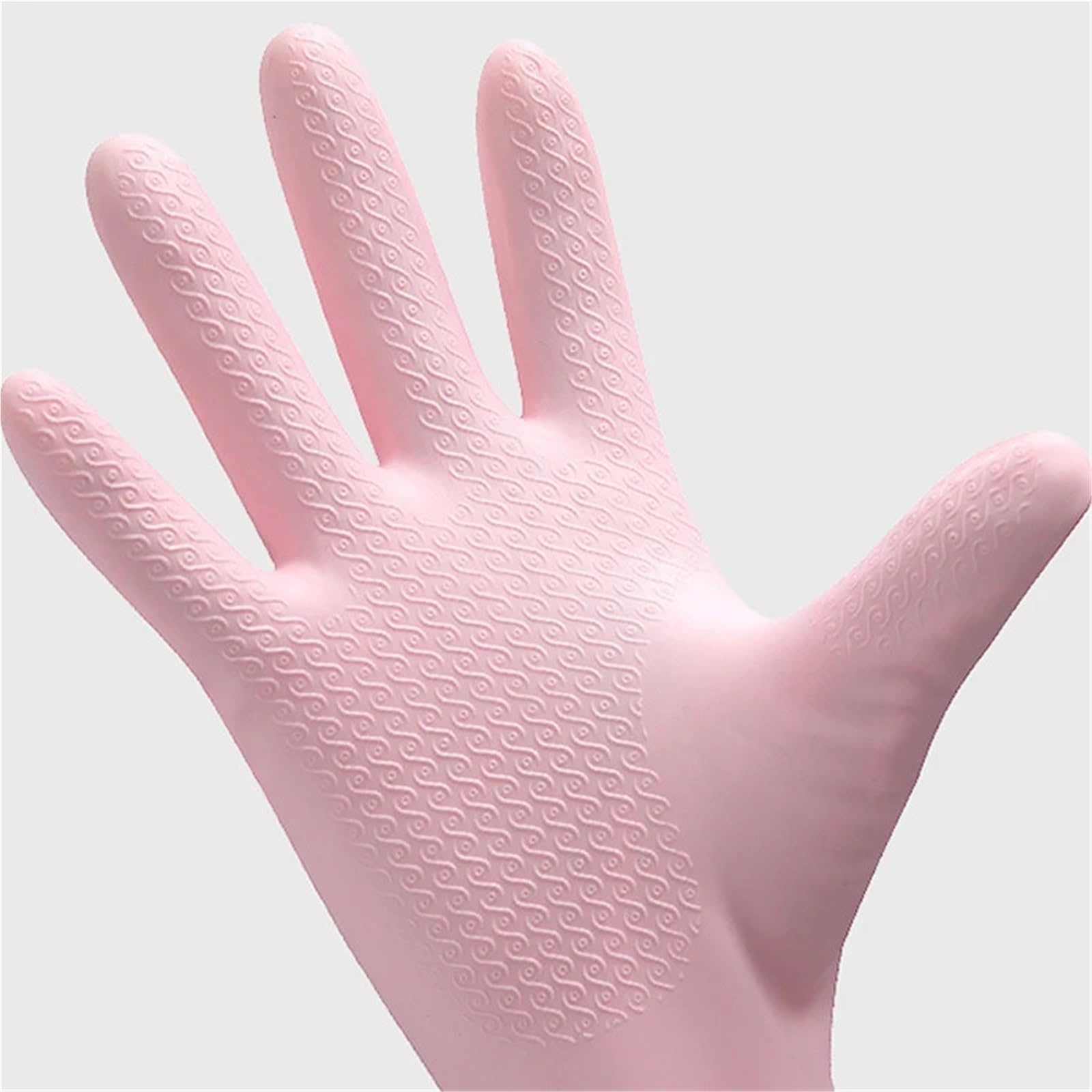 Guantes Limpieza Guantes for lavar platos de una sola capa for tareas domésticas, con funda empalme, impermeables, felpa, banda elástica y goma for la boca