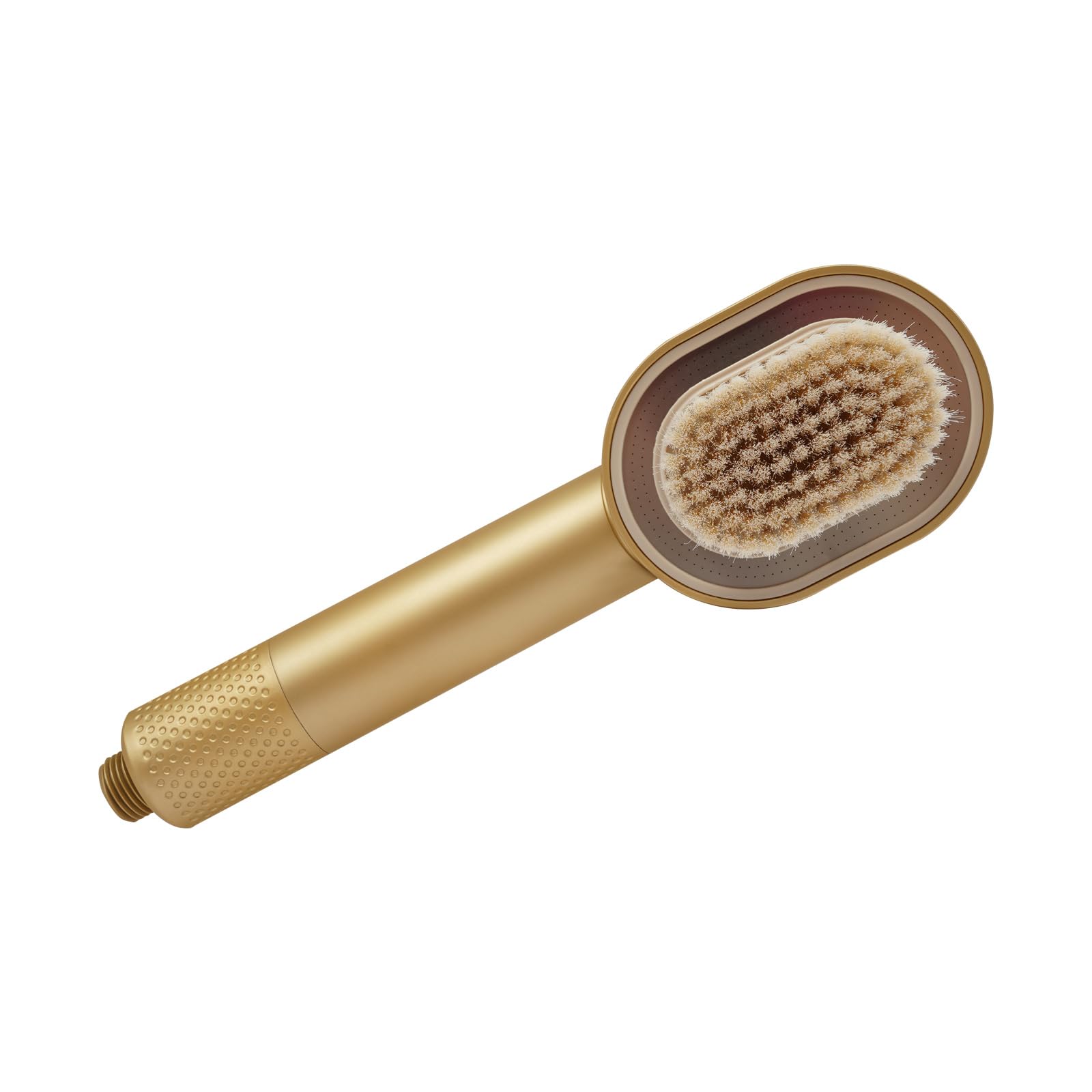 Soffione doccia con testina in spugna e testina e filtro a carbone lungo per acqua pulita, doccetta ergonomica con 200 microugelli e texture antiscivolo per la cura della pelle e il relax (oro)