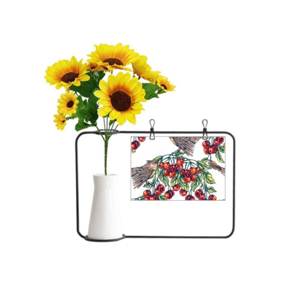 Carte de bénédiction oiseaux et tournesol vert cadeau poétique pour proches