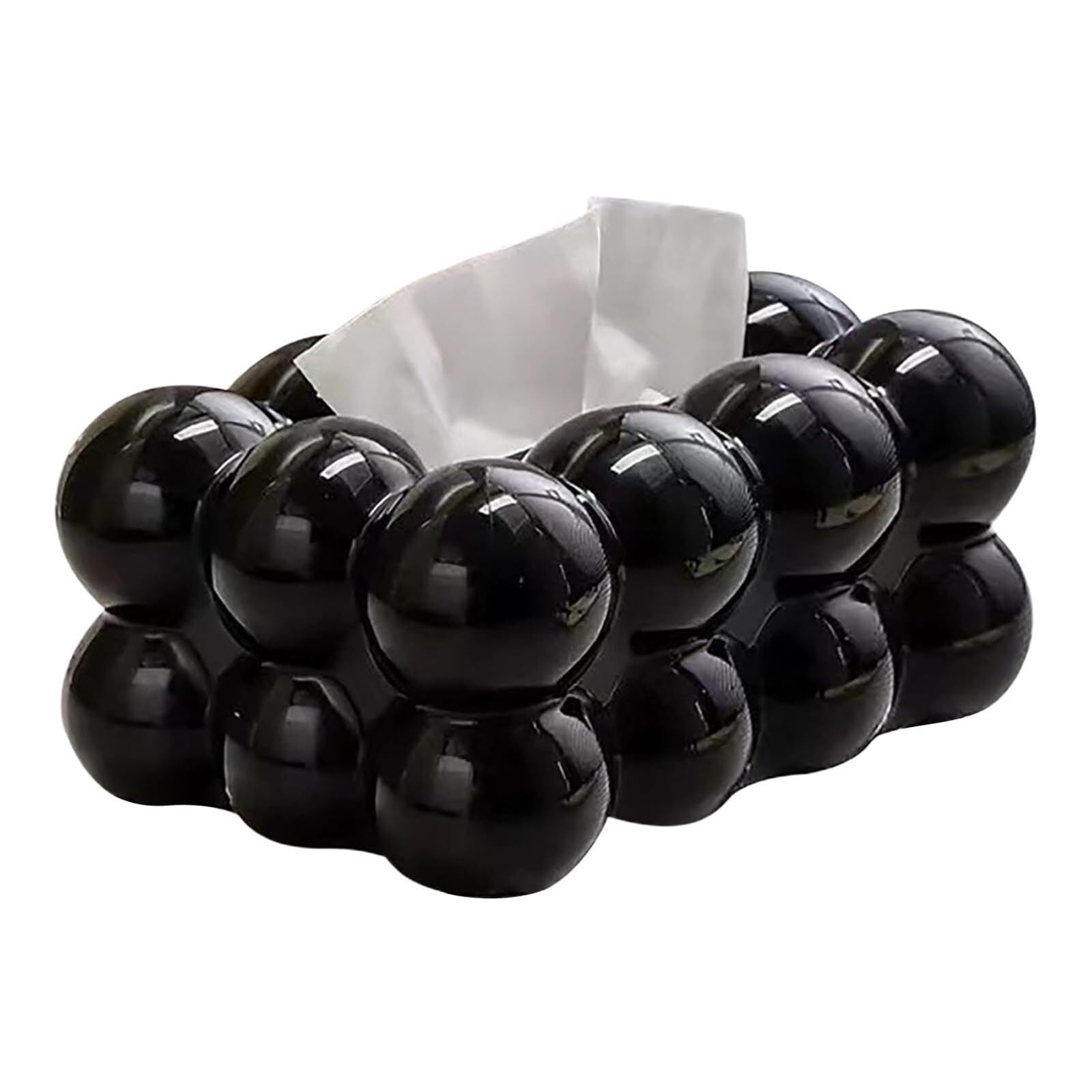 Porta fazzoletti Tovagliolo decorativo for dispenser di carta in materiale PP, porta scatola, for il bagno dell'auto Per la nuova casa(Black,Without soles)