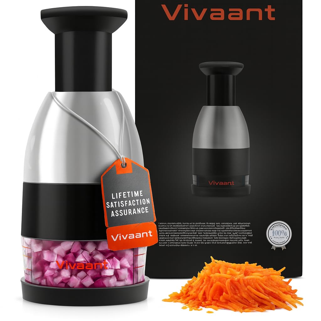 Manual Hand Chopper - Versatile Food Dicer, Vegetable slicer and Onion Chopper, Handy Nut Chopper, Garlic Mincer and Onion cutter, Tomato - Efficient and Quick Kitchen Aid