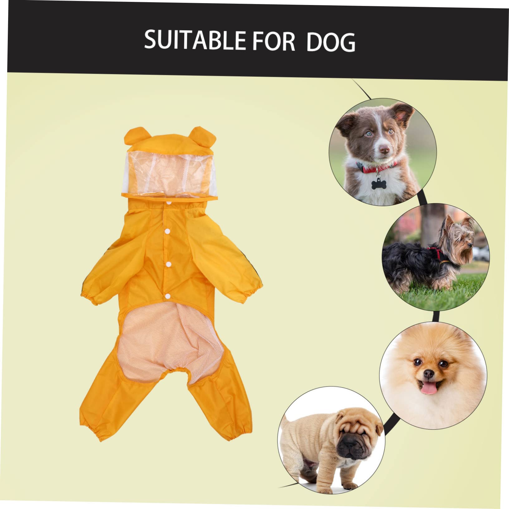 Housoutil 3pièces Manteau De Pluie Abeille pour Chien Veste Imperméable Et Mignonne pour Petits Et Moyens Chiens Élégante Et La Pluie