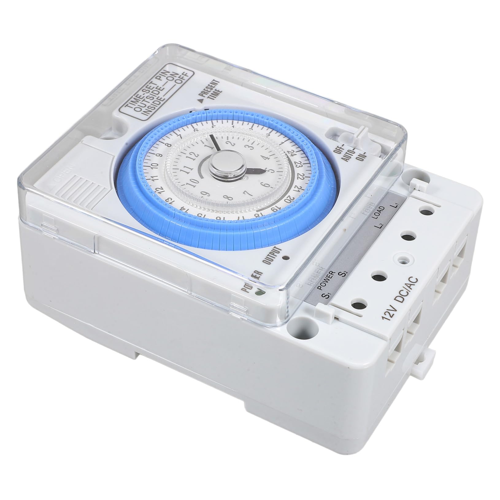 Temporizador Mecánico de Cuenta Regresiva 16a 250vac Blanco PC | Control de Preciso, Uso en Cocina y Hogar, Fácil de Limpiar, Portátil, sin Batería Incluida