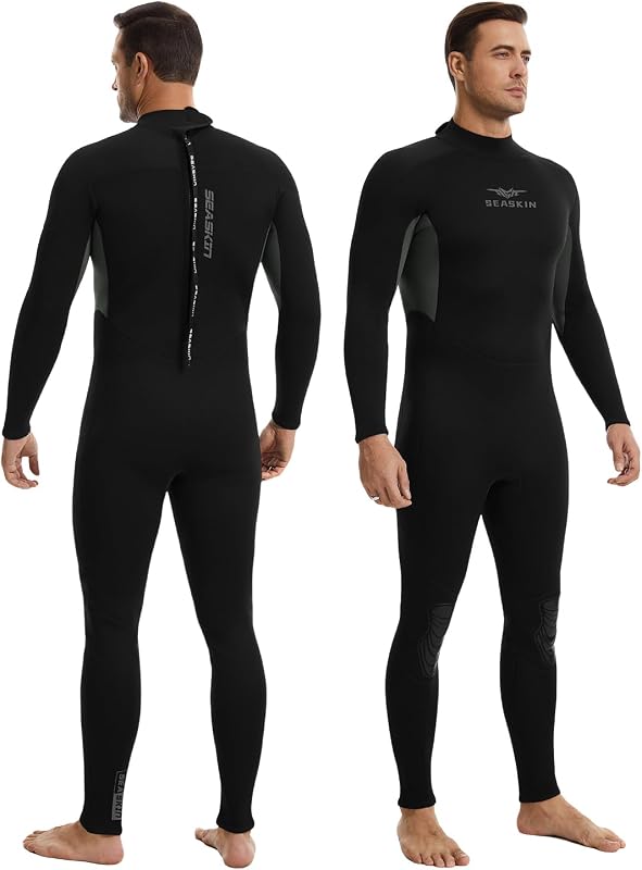 Trajes de neopreno completos Seaskin para hombres Trajes de buceo con cremallera trasera de 3 mm