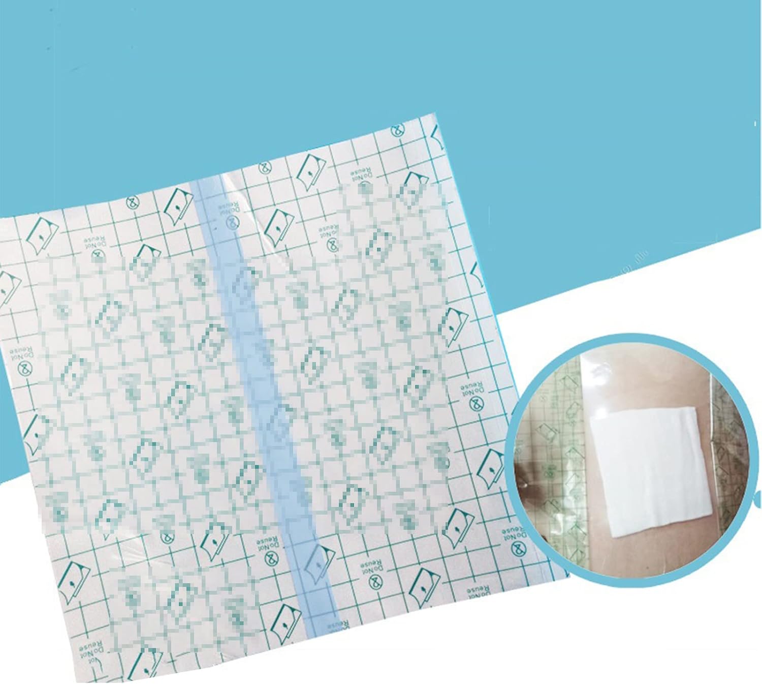 GAOZHEN Parche Impermeable para DiáLisis Peritoneal Profesional, PelíCula Protectora Desechable, PelíCula De BañO para DiáLisis Peritoneal, ApóSito De Poliuretano Impermeable Y Transpirable,50pcs