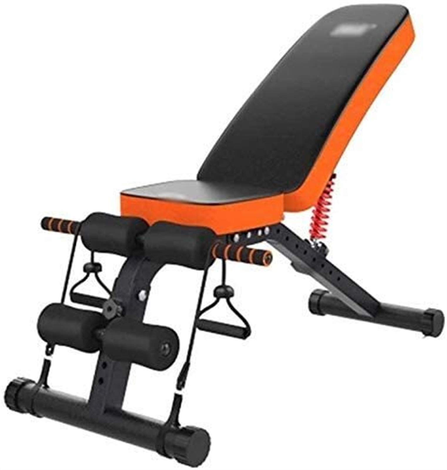 AYCDL Home Fitness Equipment Multifunction Adjustable Situp Situp Board 300 Kg Weightbearing Dumbbell Bench Home Exercise Fitness Workout Bench,Black,Orange