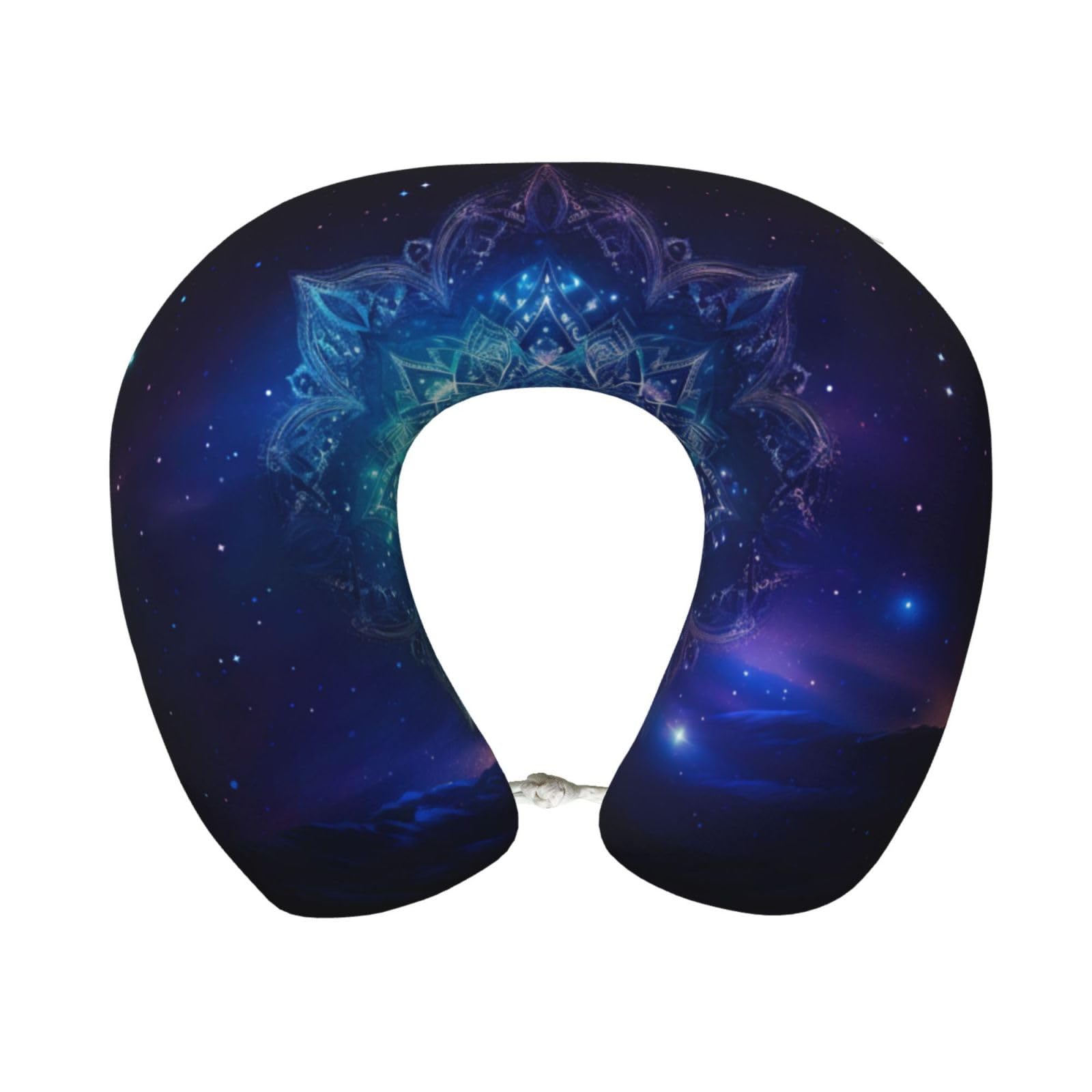 Oreiller de voyage ergonomique et personnalisable à mémoire de forme mandala