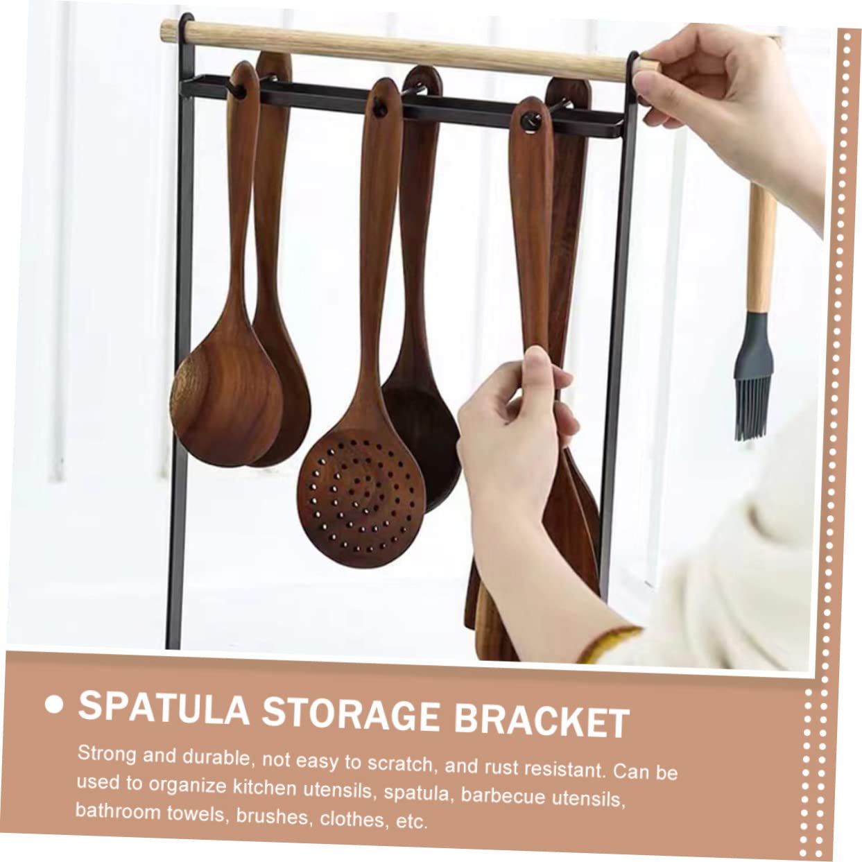 STOBAZA Simple Spatula Storage Rack Creative Kitchen Tool Holder for Utensil Drying and Organization Design for Clean Countertops and Easy Access for Home Use