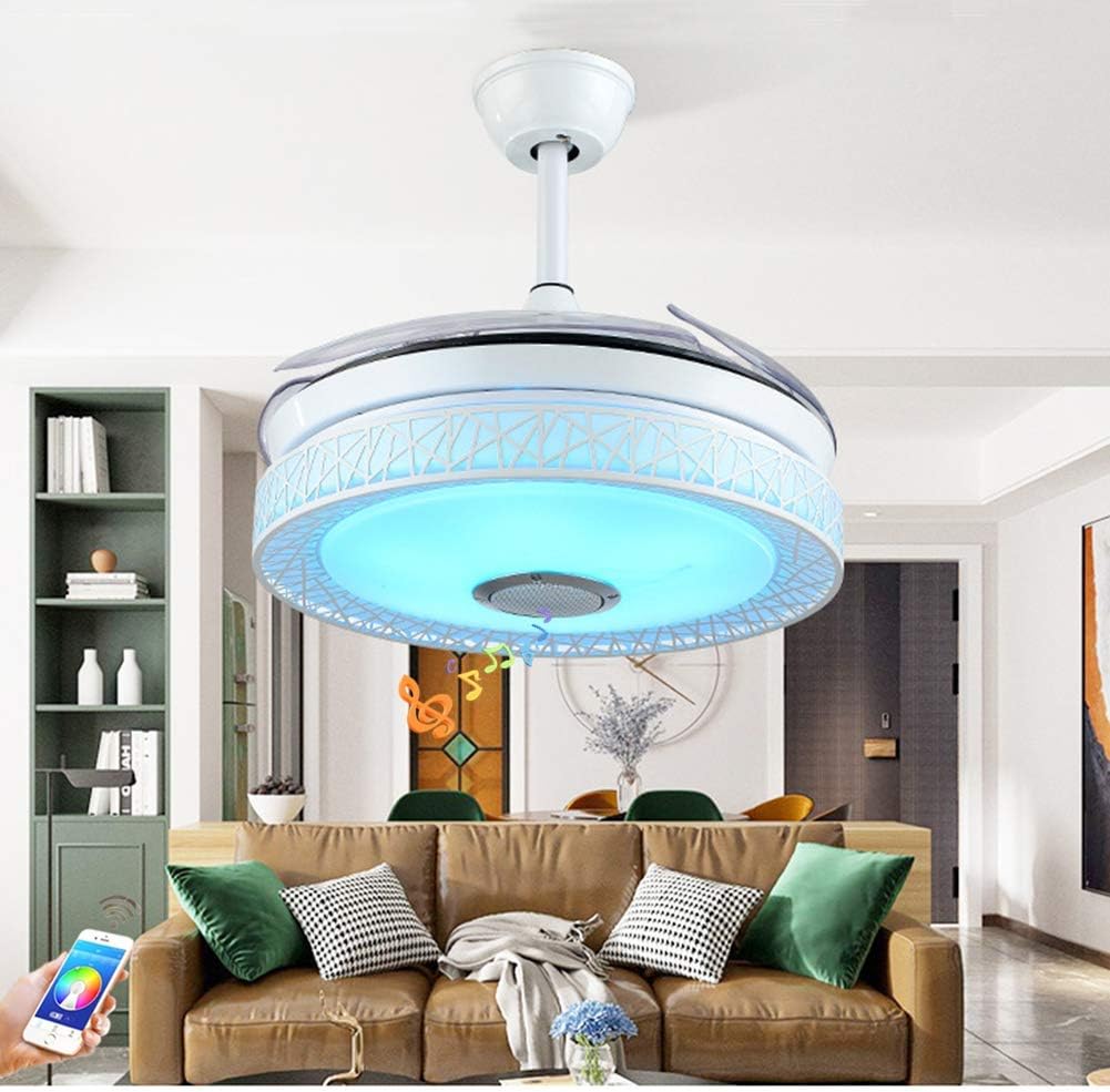 Best Seller Fandian 42'' Modern Ceiling Fans with Light Smart Bluetooth Music Player Chandelier 7 Colors Invisible Blades with Remote Control, Dimmable LED Kits Inlcuded (42 Bird's Nest White) Review Discount Fandian 42'' Modern Ceiling Fans with Light Smart Bluetooth Music Player Chandelier 7 Colors Invisible Blades with Remote Control, Dimmable LED Kits Inlcuded (42 Bird's Nest White)