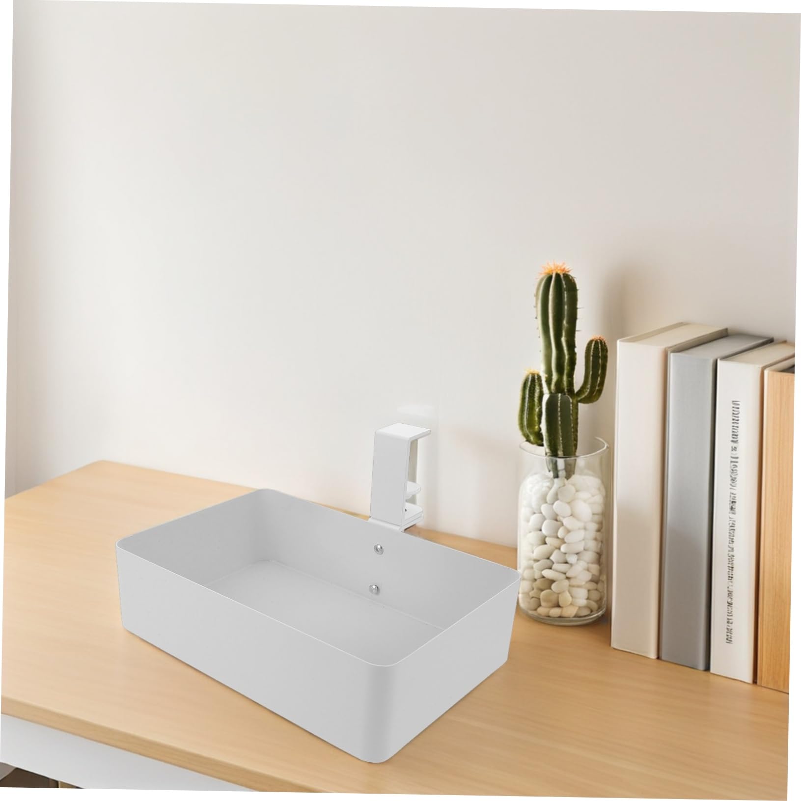 Homoyoyo Cestino Portaoggetti in Metallo da Appendere Sotto Ripiano Organizer per Piccoli Spazi in Cucina e Bagno Contenitore di Stoccaggio Discreto e Resistente