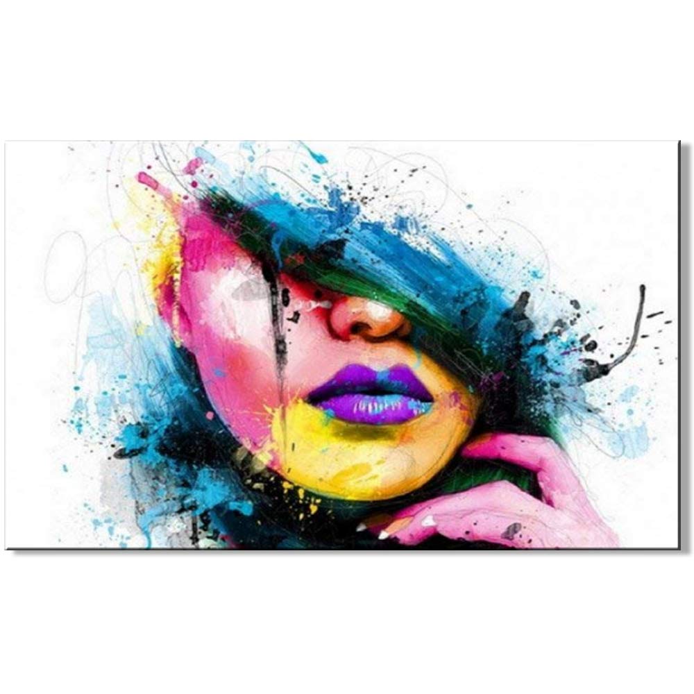 Osm Art 100% Hand-painted Wall Art for Large Painting Fashion Art Canvas Women Colorful Face Picture Abstract Figures Oil Paintings