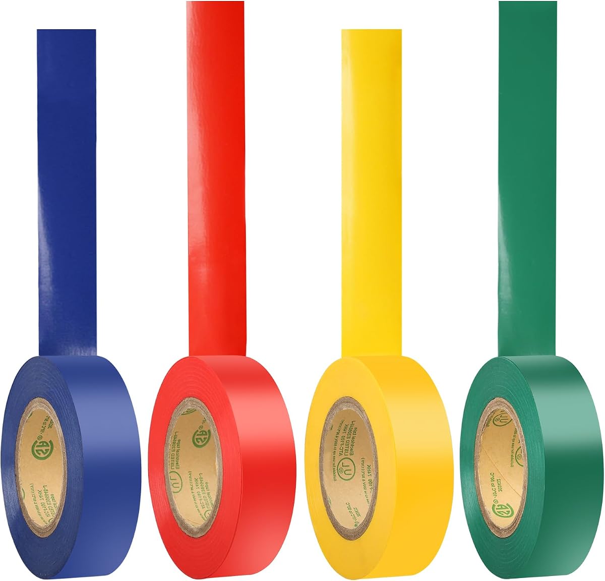 GEYYANG Colored Electrical Tape, 4 Pack | UL Approved, Multipurpose, Home Improvement Electrical Equipment, PVC Electric Insulating
