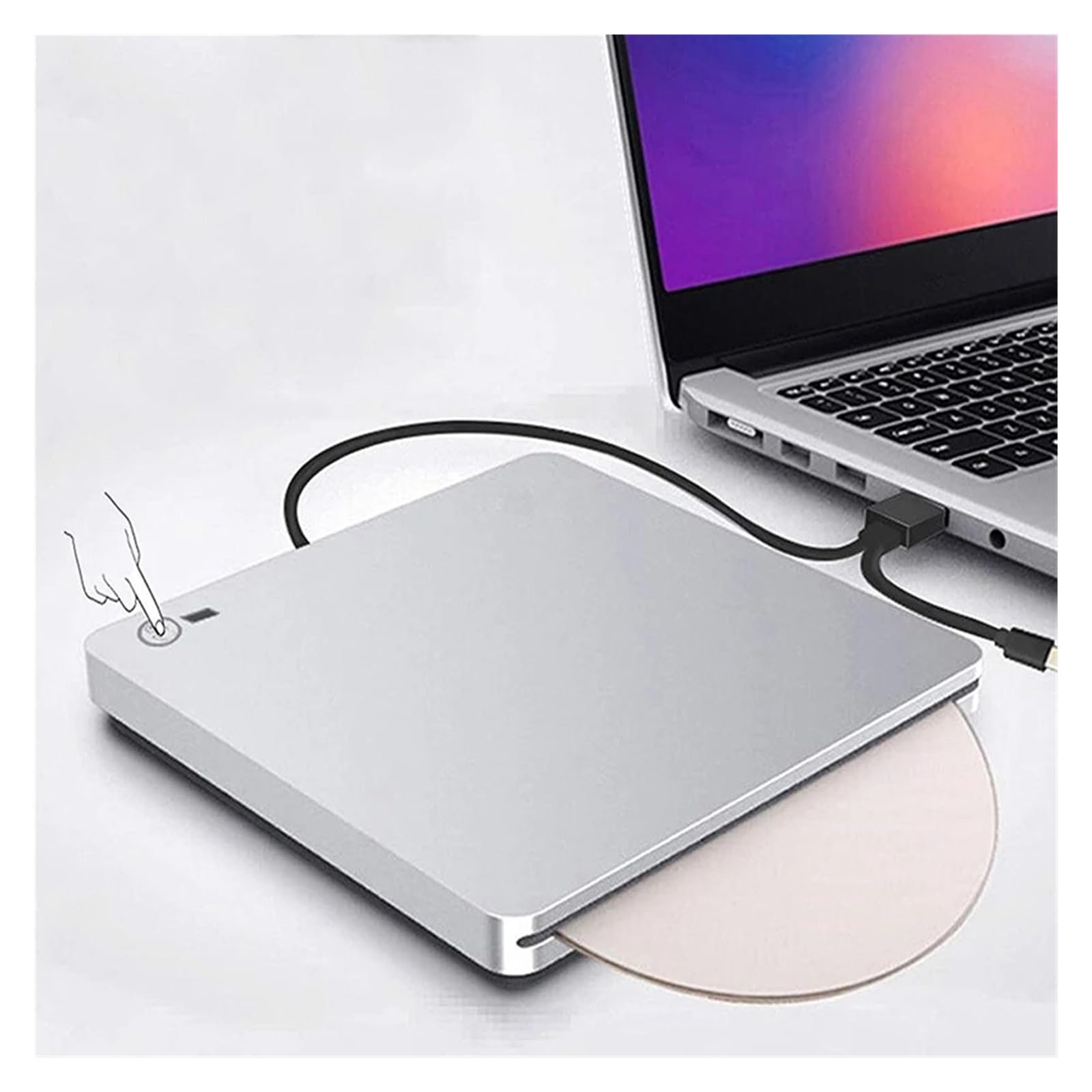 unità Dvd Blu Ray 3D Esterna Lettore CD Dvd Blu Ray USB 3.0 E Type-C Masterizzatore CD Dvd Slot-in Ultra Sottile Compatto E Facile da Usare