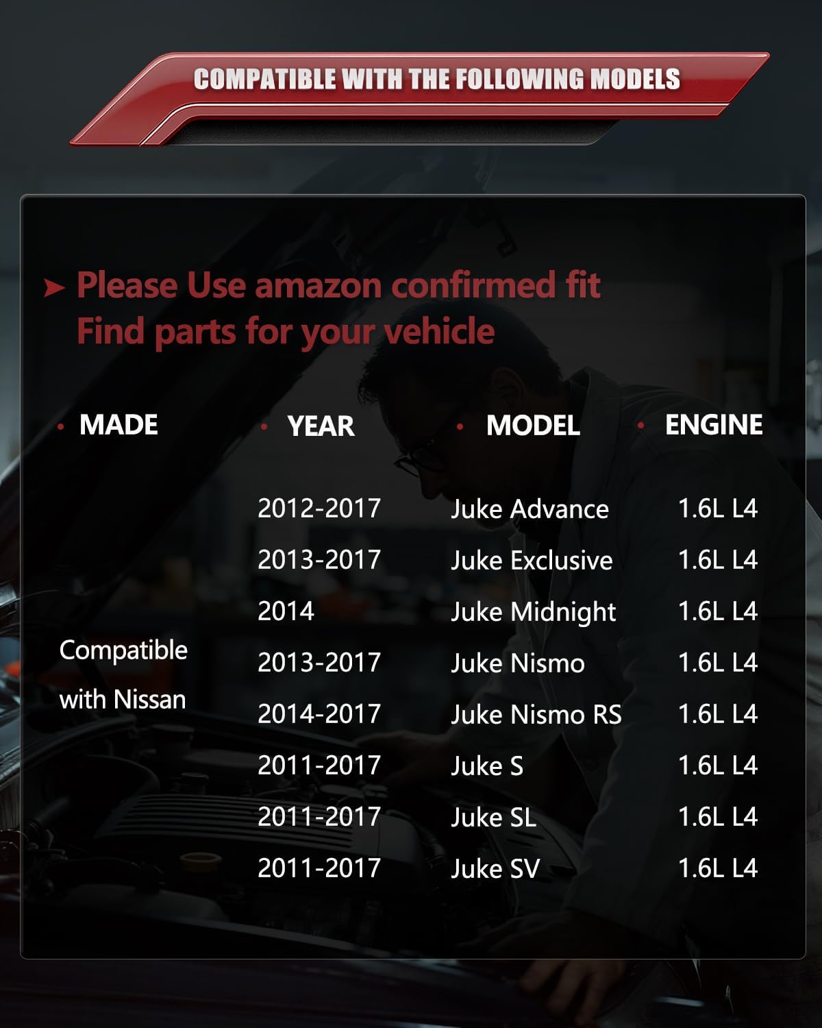 OKLPF Ignition Coil Pack UF659 with Iridium Platinum Spark Plugs -4-Piece Set,Compatible with Nissan Juke Advance Exclusive Midnight Nismo RS S SL SV 2011-2017 1.6L L4