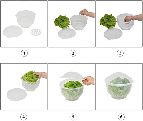 Miniatura 7 de Home-X Lechuga Keeper  Conservador de lechuga sin BPA para refrigerador para mantener ensaladas y verduras frescas  7 x 8 pulgadas lechuga más