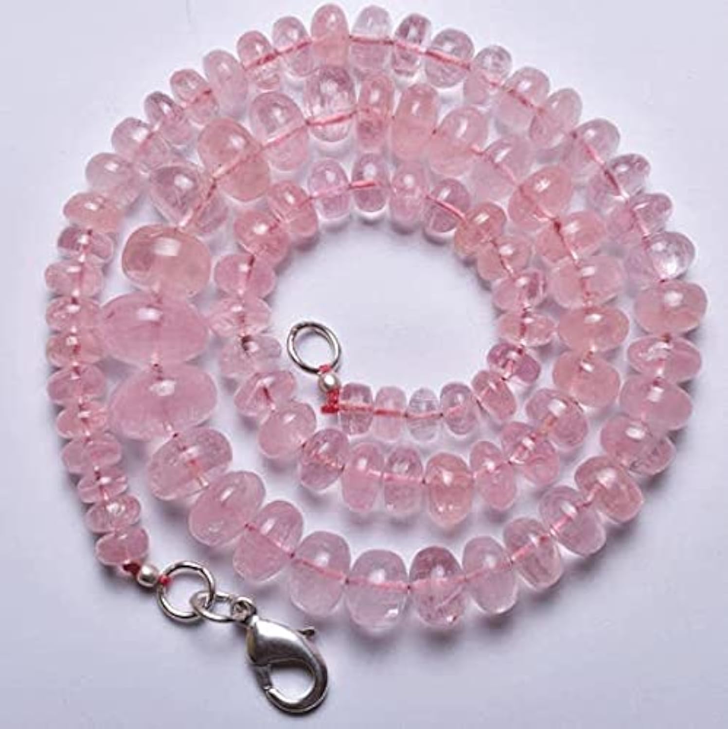 Morganite big size beads fil 17" LKBEADS pour fabriquer un cadeau précieux