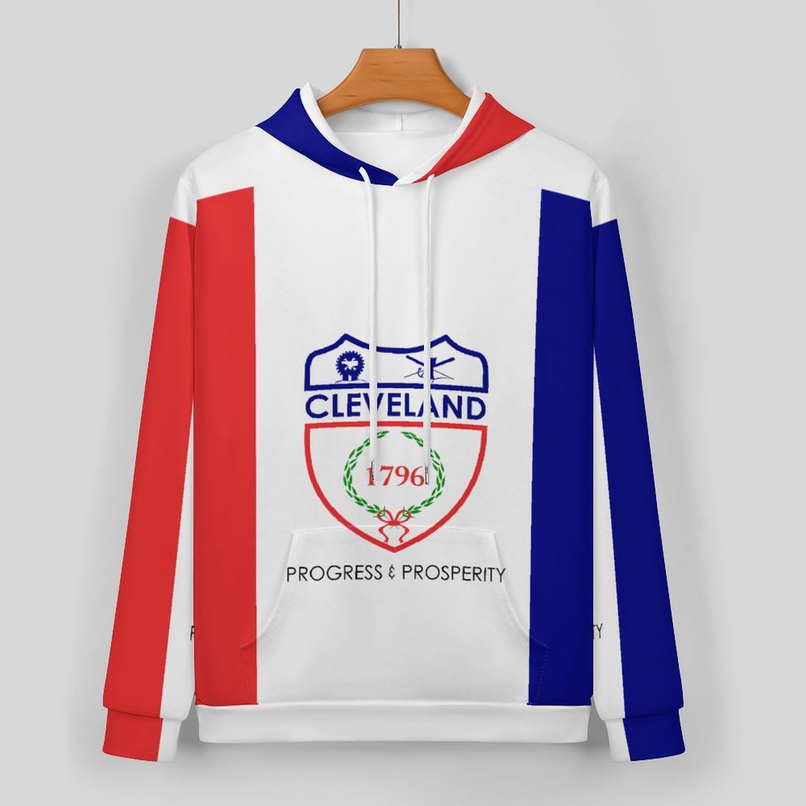 Flag of Ohio - Conjunto de sudadera para hombre, 2 piezas, conjunto de chándal casual, sudadera cómoda con capucha