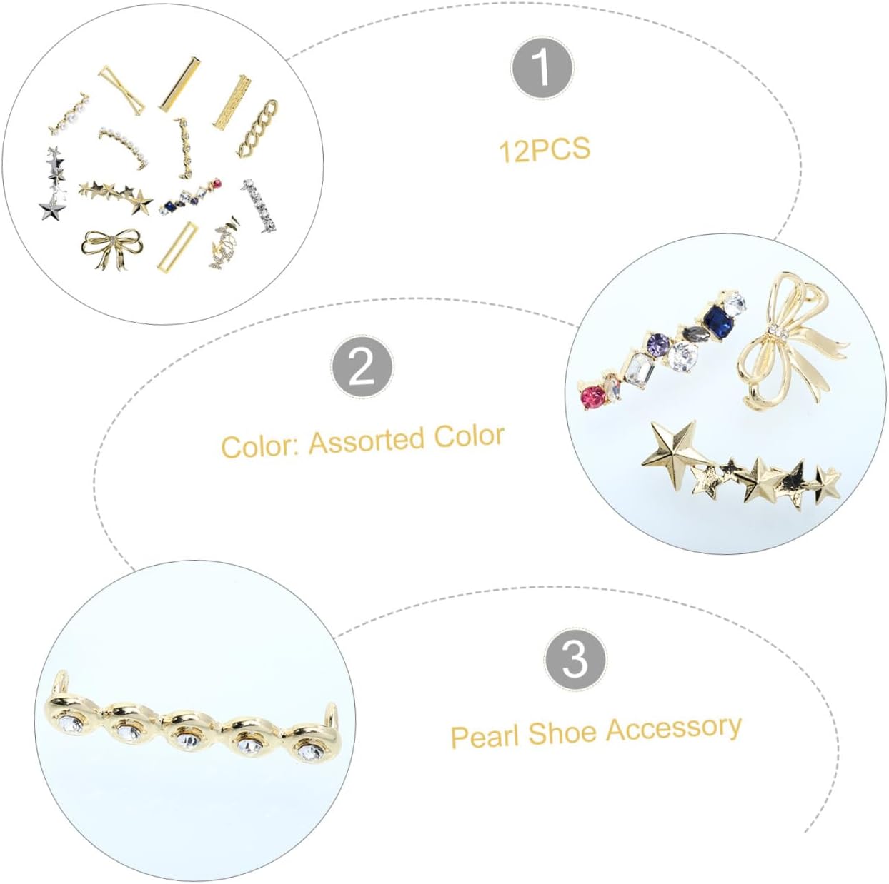 14pcs Pearl Shoe Clip Fashion Shoelace Buckle Women's Shoe Decorations Diy Shoe Charm Elegant Shoe Accessories