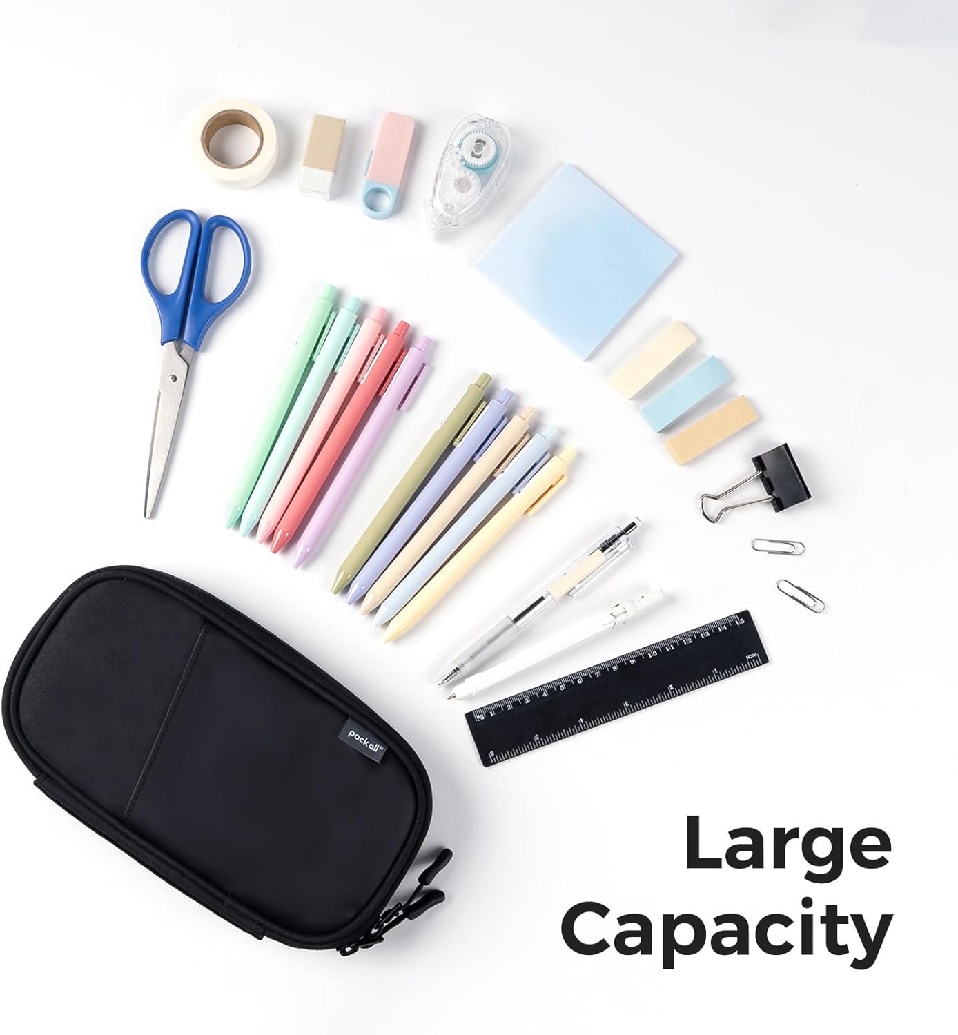 pack all Packing Organizer Bundle | 1 Clear Electronic Organizer & 1 Pencil Case Plus for family, men, women and children