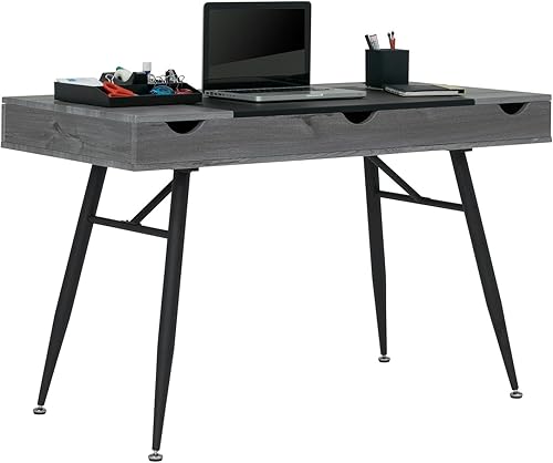 Miniatura 50 de Calico Designs Le Woodford - Escritorio moderno, secretario, para escritura, de 45 pulgadas de ancho, con gabinete bajo de almacenamiento cónico,