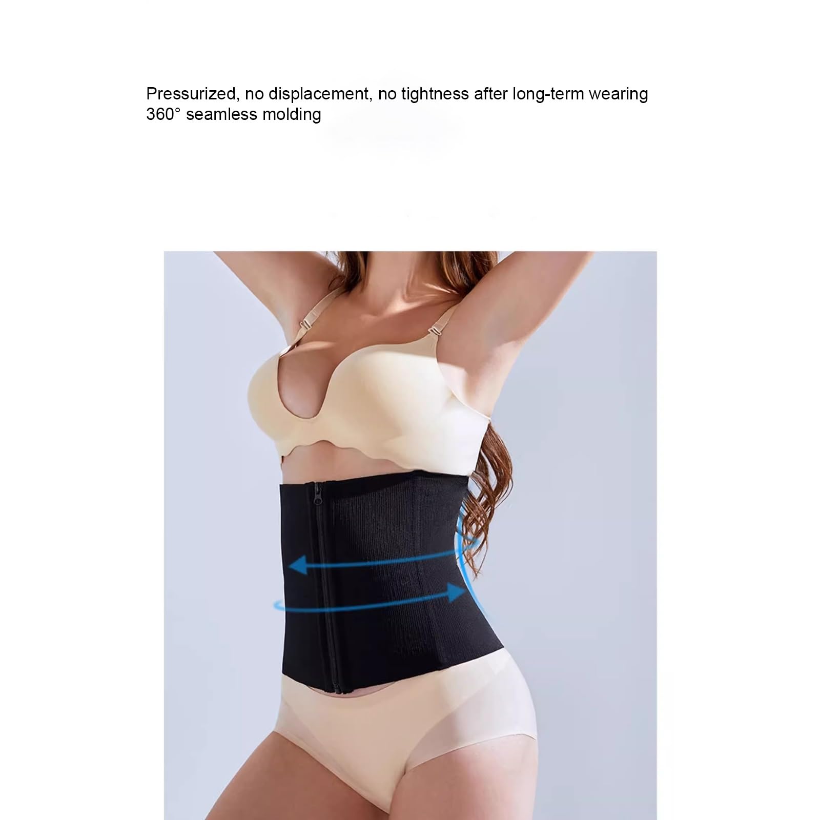 Fascia Postpartum, Cintura Addominale Postpartum, Cintura Addominale Postpartum, Modellatore in Vita con Cerniera, Trainer in Vita for Le Donne, Fascia Addominale Postpartum(Beige,Small)