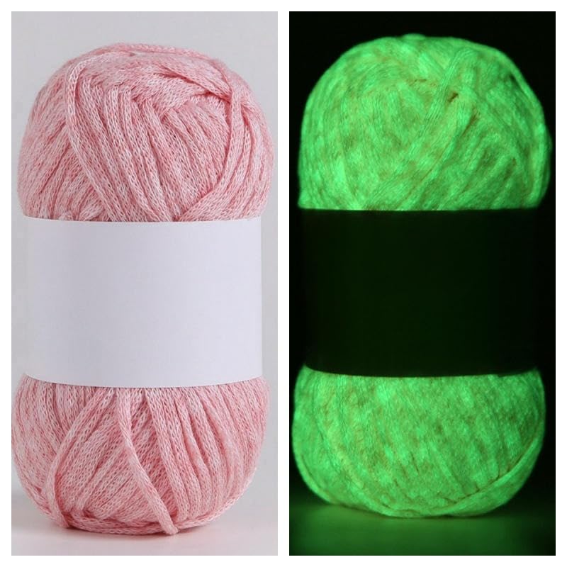 2/4/6/8/10 Rollos de Hilo Fluorescente de 50 g, Hilo Fluorescente de poliéster para Tejer a Mano, para Tejer alfombras, Sombreros y Bolsos a Crochet