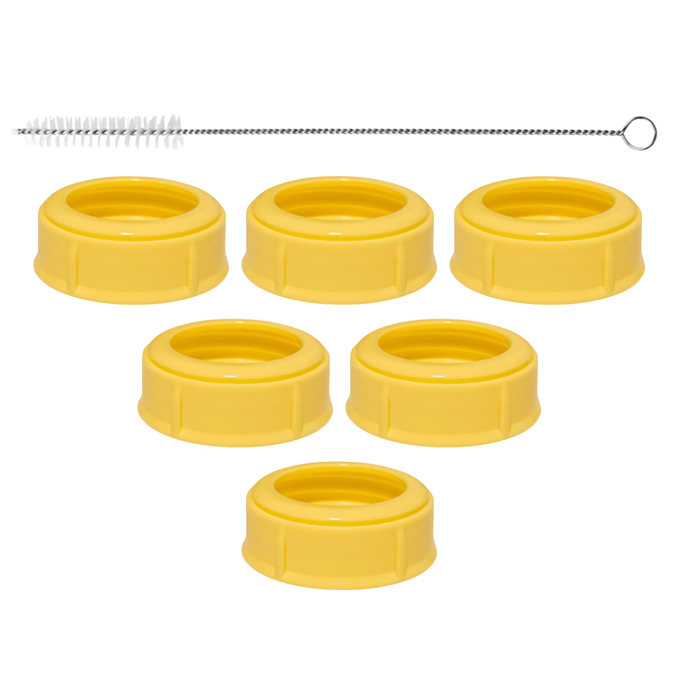 Replacement Collar Rings for Medela Baby Bottles 5oz & 8oz | 1 Count (Pack of 6) BPA Free | Compatible with Plastic & Glass Bottles | Mess Free No Leak or Spill