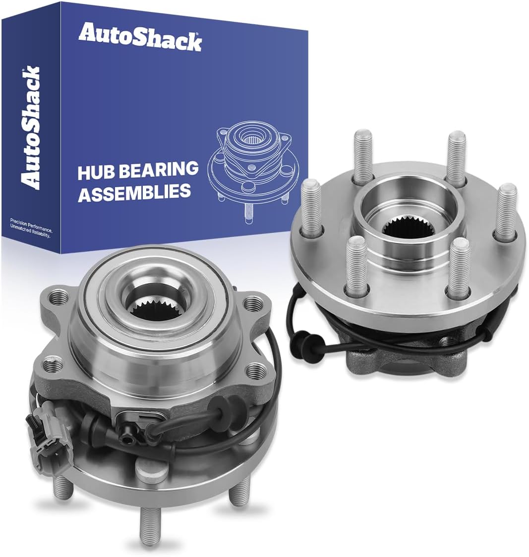 AutoShack Front Wheel Hub Bearing Assemblies Left & Right with ABS Replacement for 2005-2025 Nissan Frontier 2005-2015 Nissan Xterra 2009-2012 Suzuki Equator 2-PC Set