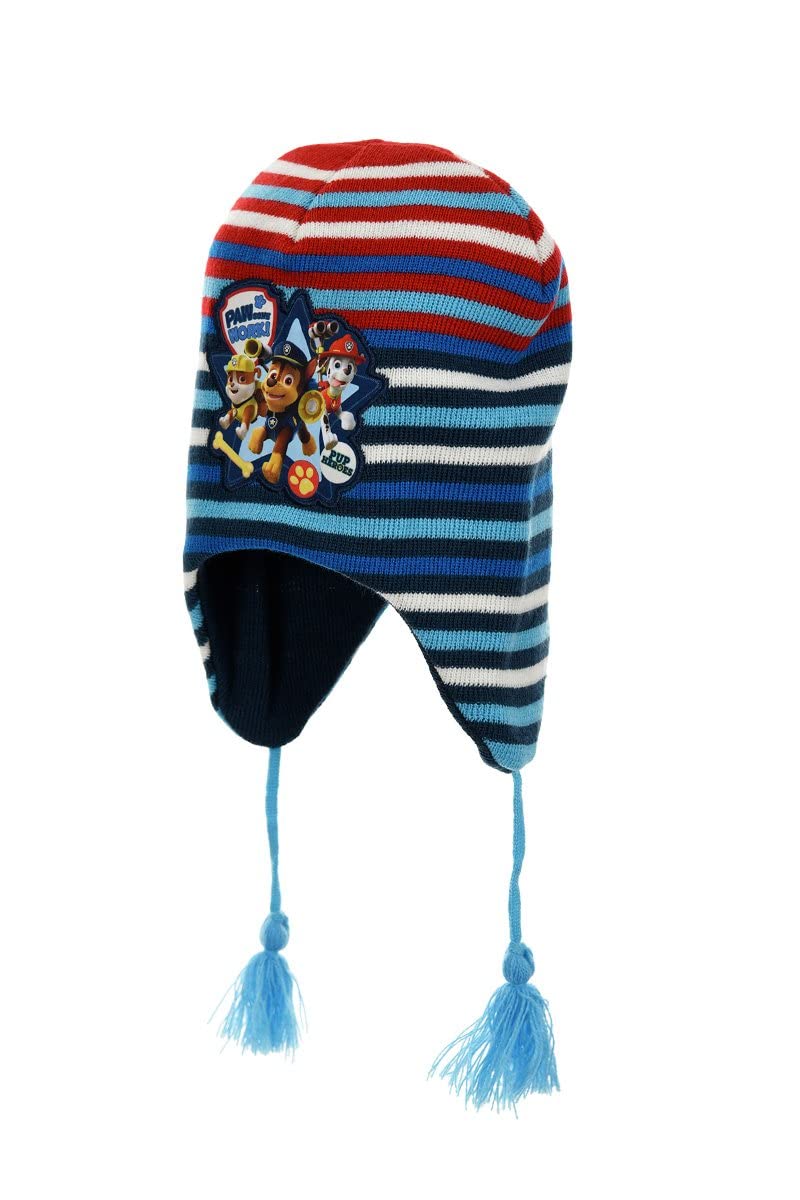 Paw Patrol Chase Marshall Rubble Winter Beanie with Pom Poms
