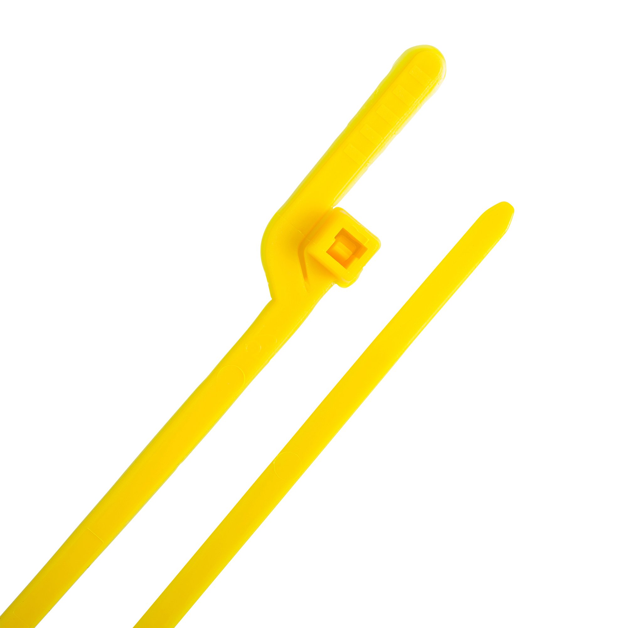 SecuriTie CTEZ6-40100Y EZ-Off Cable Ties, 6 Inch., 40 Lbs. Tensile Strength, Wire & Cord Management / Industrial / Household Use, Nylon Zip Tie, 100 Pk, Yellow