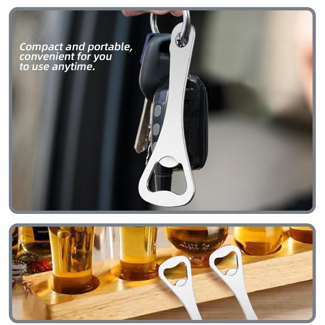 Lot De 3 Décapsuleurs En Acier Inoxydable - Design Ergonomique - Pour Bière, Boissons Gazeuses - Maison, Fête, Bar