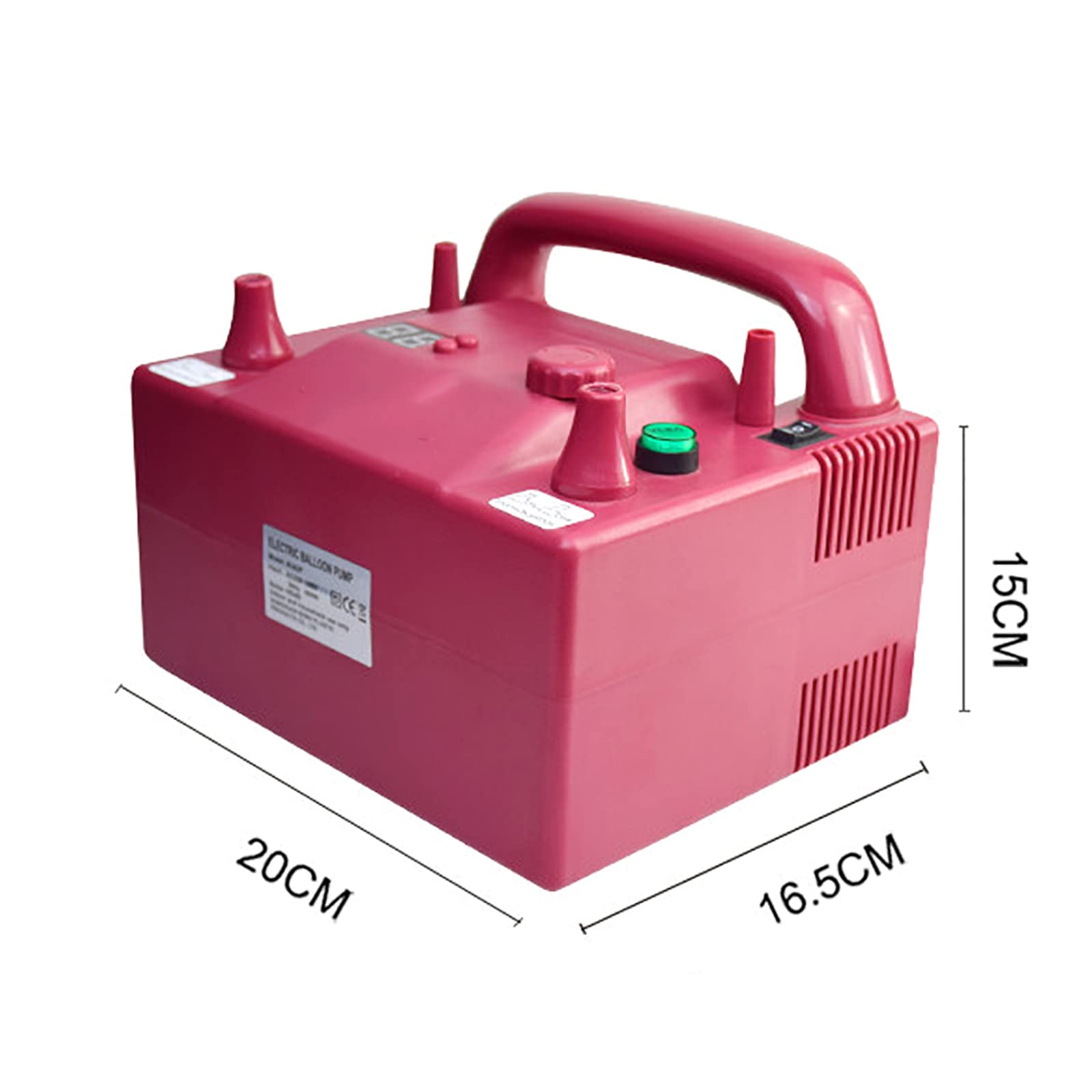 Bomba Sopladora Portátil De Doble Boquilla, Inflador De Globos Portátil De 800W, Bomba De Globos Eléctrica, Puede Ajustar La Velocidad Y El Tiempo De Inflado, para Decoración, Fiesta,Regalos