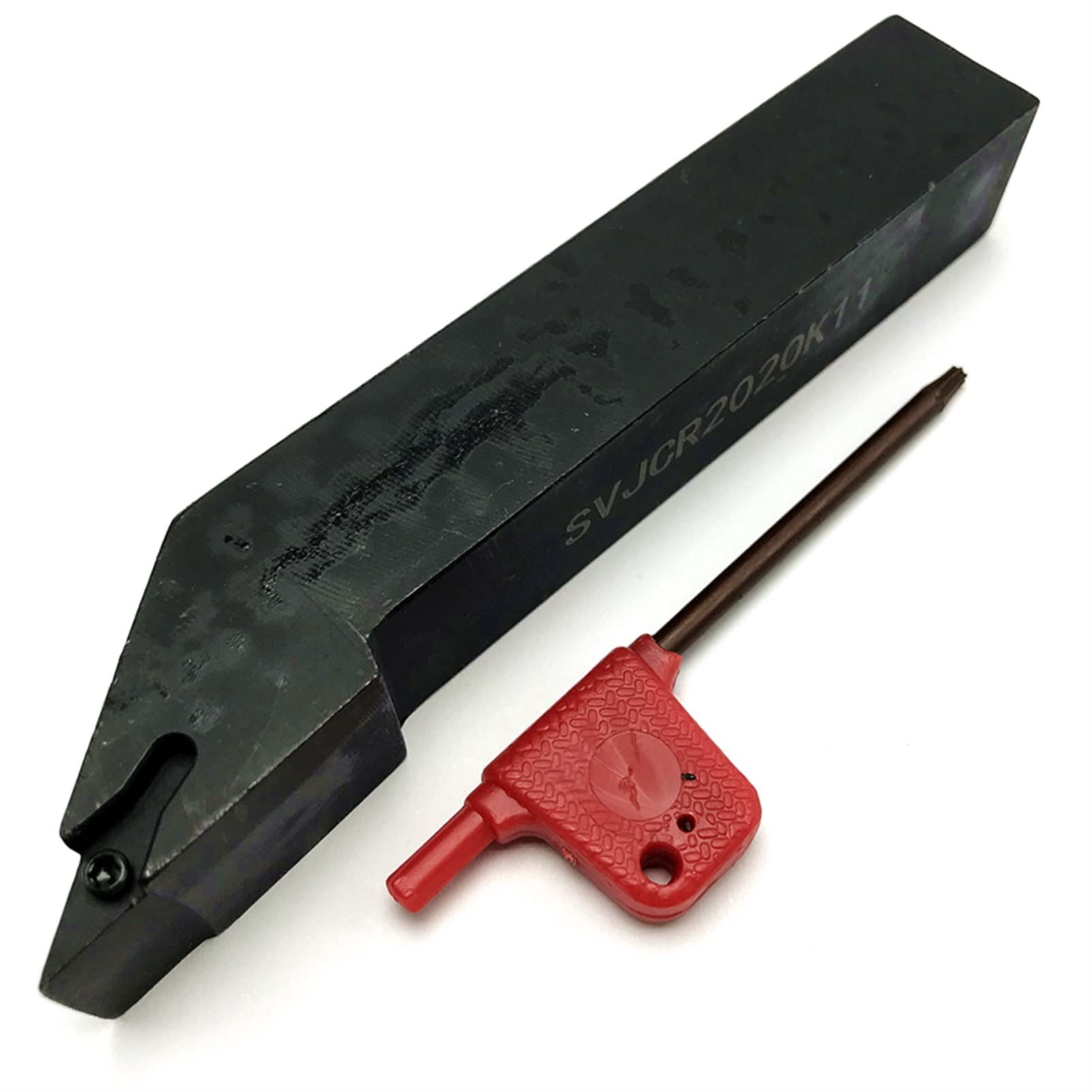 PC 1 Tenedor de Herramientas de torneado Externo + 1 0pcs Herramienta de Corte de Herramientas de Torno de inserción de carburo YIJIAN (Angle : SVJCR1212H11, Shank Diameter : VCGT110304 AK H01)