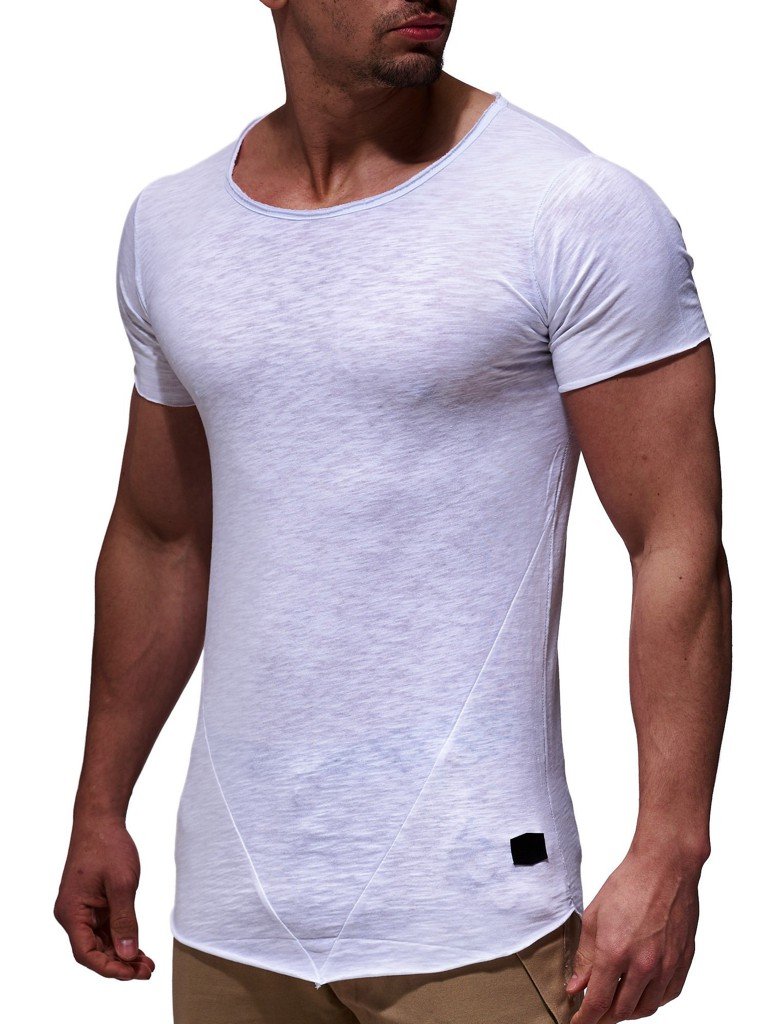 Leif Nelson T-Shirt Uomo Estate Collo Rotondo, vestibilità Regolare, 100% Cotone, Basic Casual Maglietta Uomo a Manica Corta