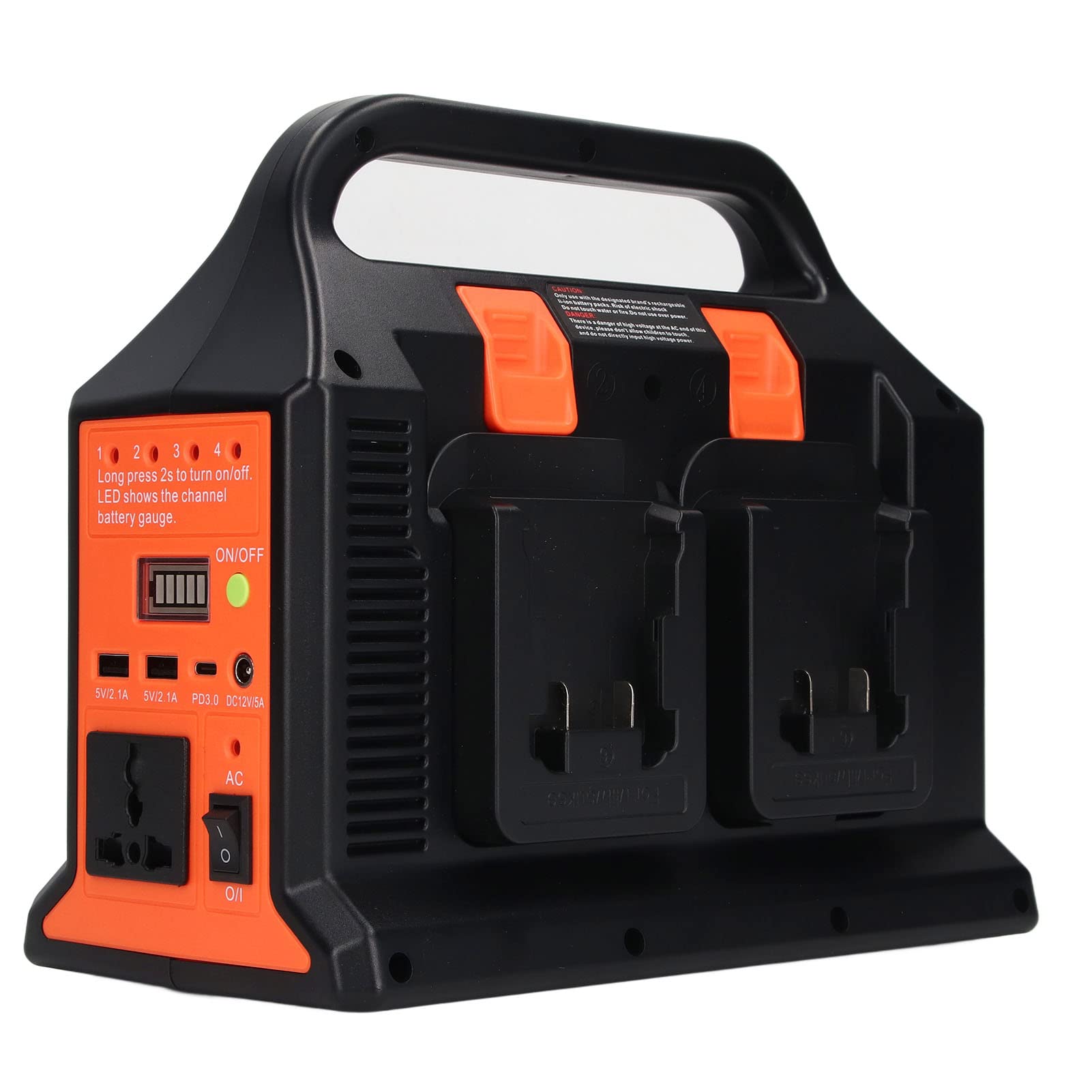 EVTSCAN 300W 110V AC Portable Power Supply Inverter Station for 4 Channels 18V M18 Lithium Ion Battery Charger