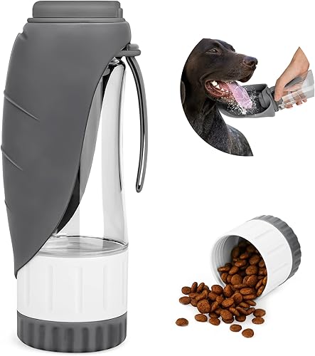 Miniatura 9 de Dispensador de Botella de Agua para Perros para Caminar, Contenedor Alimentador de Agua para Mascotas Portátil con Tazón de Copa para Beber