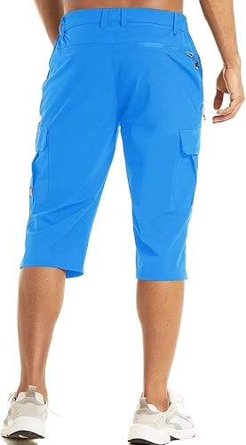 Miniatura 2 de MAGCOMSEN Pantalones cortos de entrenamiento para hombre, de secado rápido, 34, pantalones capri con bolsillos con cremallera, pantalones cortos