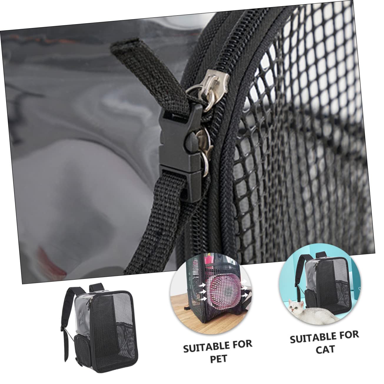 Mipcase Zaino Trasportino per Gatti in Oxford Borsa da Viaggio Traspirante per Animali Domestici per Escursioni all Aperto e Trasporti Facili