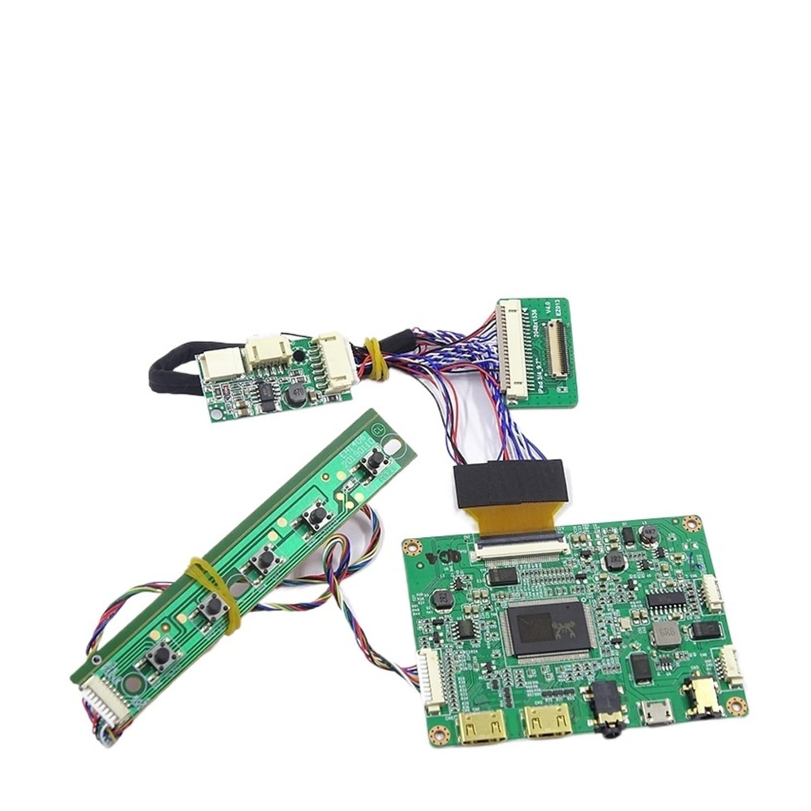 2K MiniHDMI-compatib Controller Board,compatible For IPad， 3 4 9.7Inch LP097QX1 SPA1 SPAV SPC1 EDP Signal 4-Channel 51-Pin LCD Display Panel Parts(2xMini Hdmi)