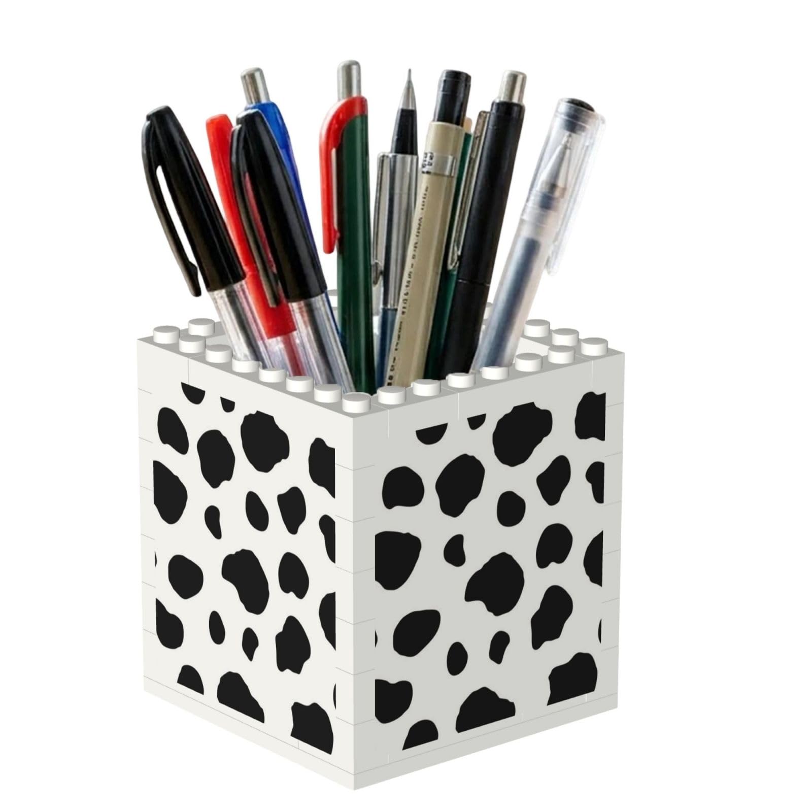 Poadnly Cow Spots, Pen Pot Pencil Holder for Office Home School, Compact Desk Organiser for Office Stationery