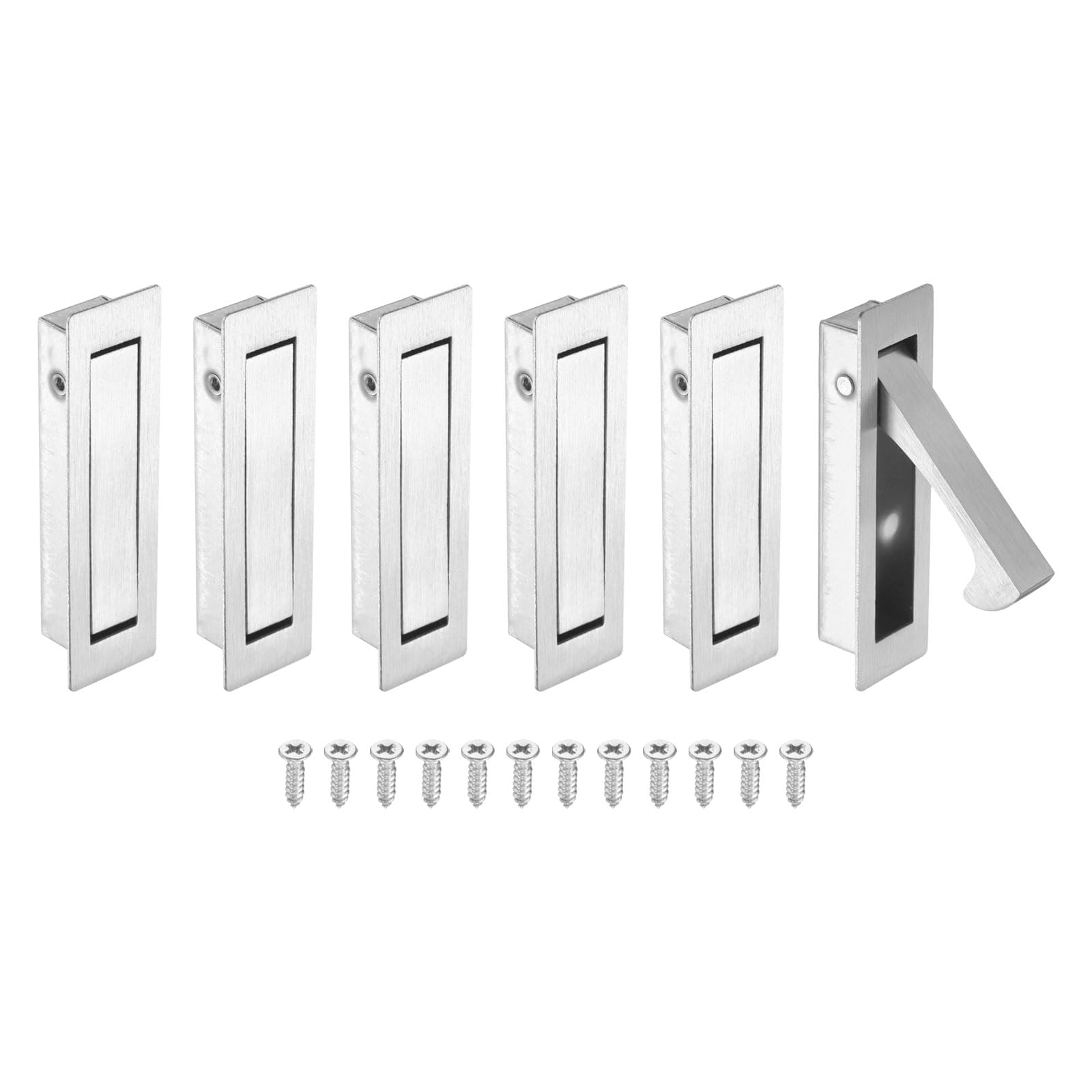 Poignées de porte de poche en acier inoxydable 304 pour placard coulissant lot de 6