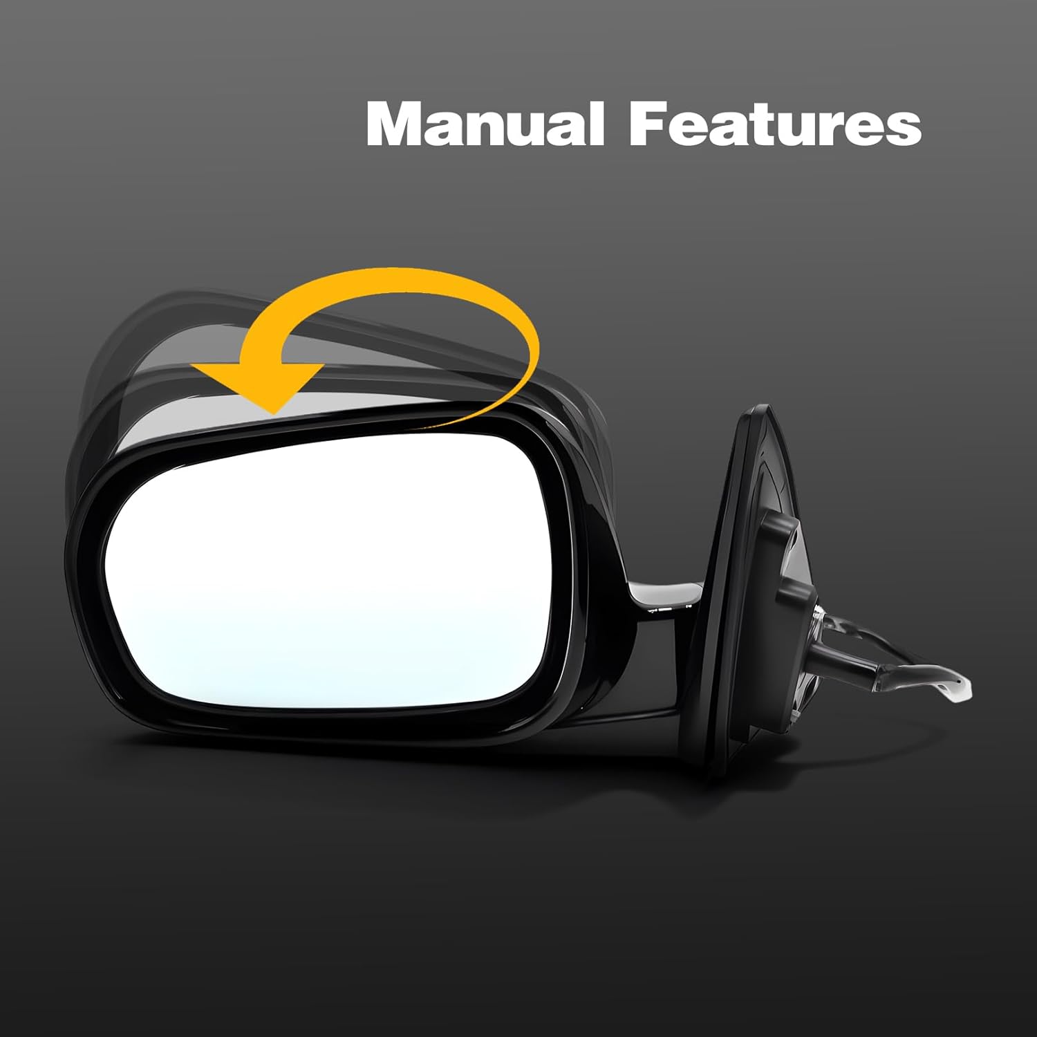 Left Driver Side Mirror Assembly Compatible with Accord 4-Door 1998-2002 Side View Mirror Manual Folding and Power HO1320125 76250-S84-A31 Black (3Pins)