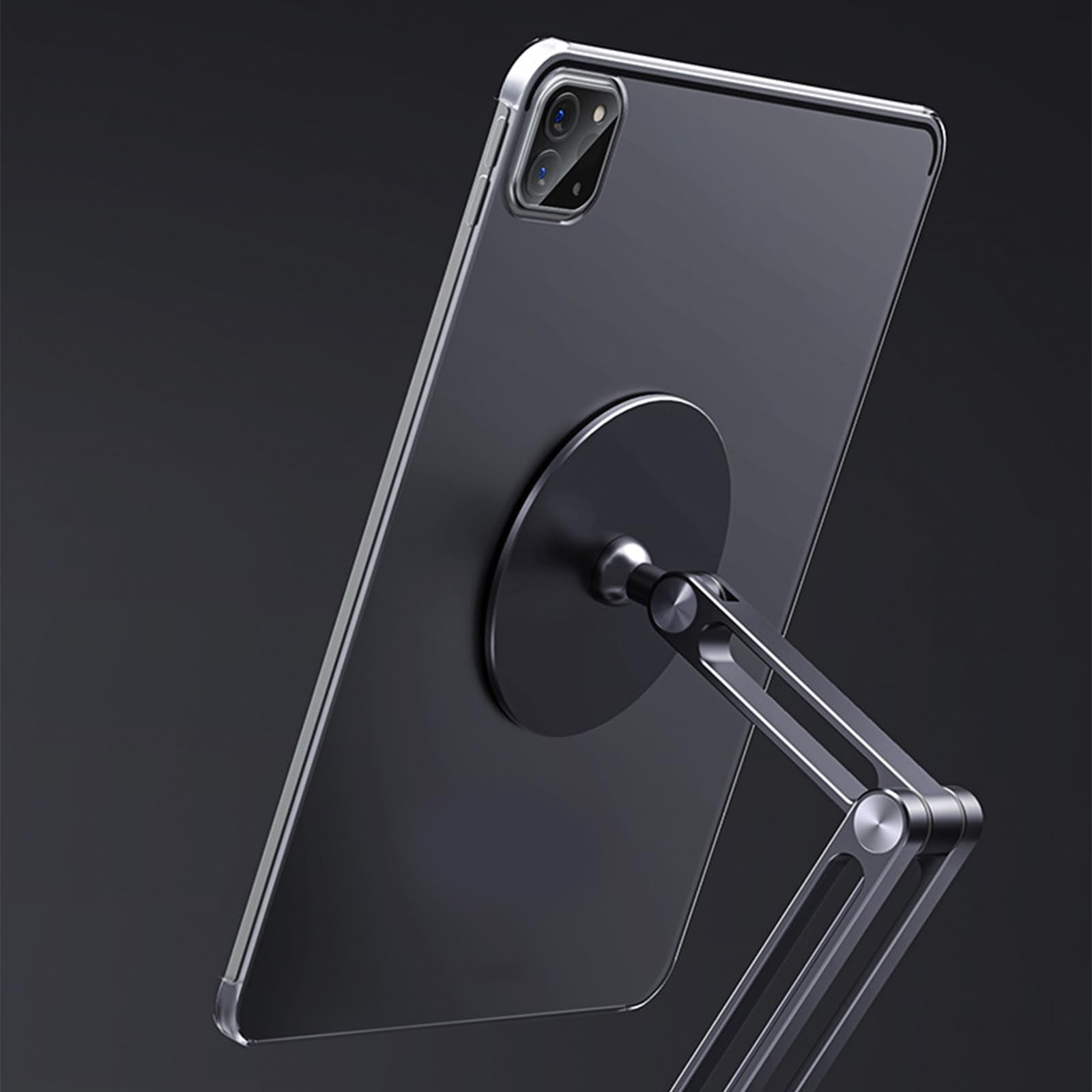 Supporto per tablet rotante Supporto da tavolo pieghevole espandibile Base in alluminio Controllo della tensione a cricchetto Supporto per telefono da tavolo regolabile espandibile