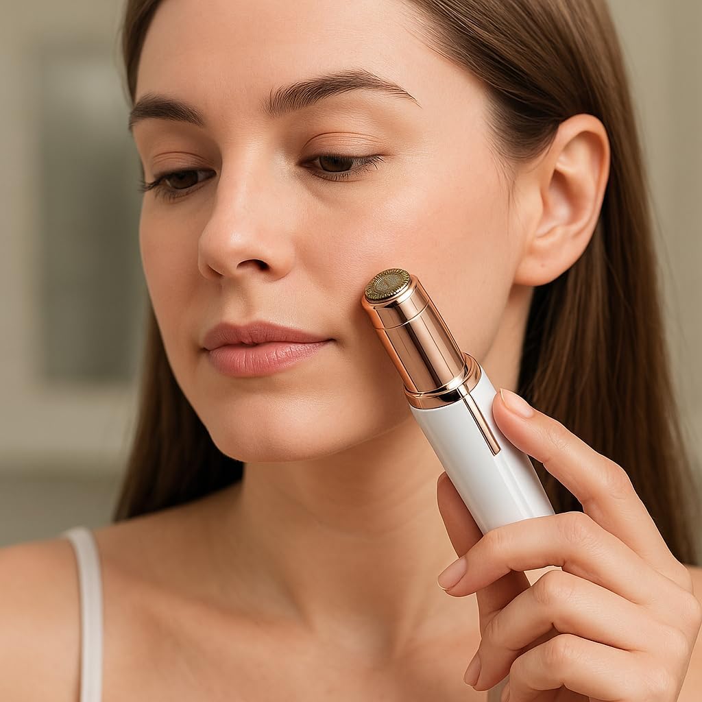 Batom Depilador e Aparador de Pelo Facial Indolor Recarregável Eficaz e Suave