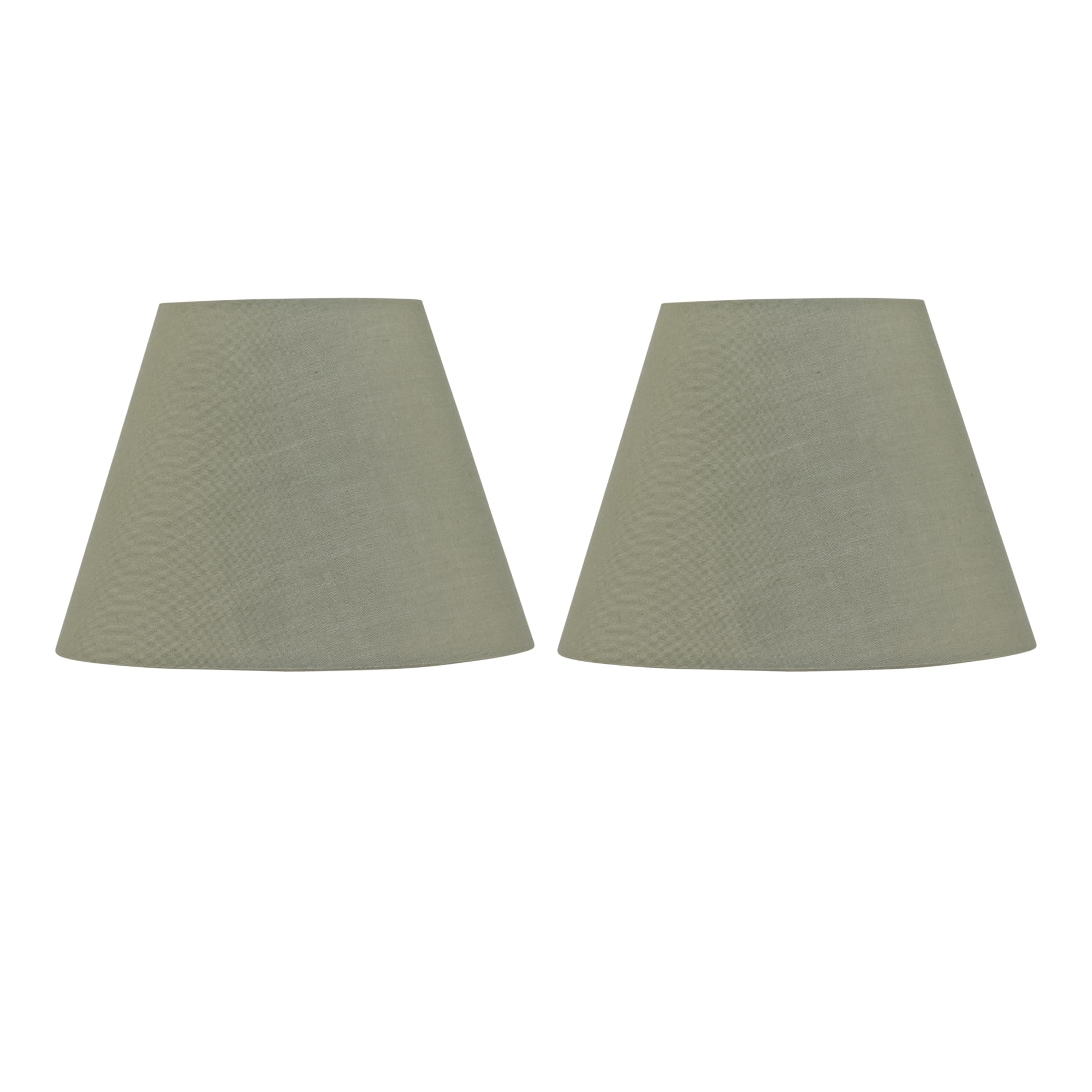 Set of 2 Sage Green Fabric Table Lamp Shades, Lampshade for or Bedside Light, Diameter 20cm