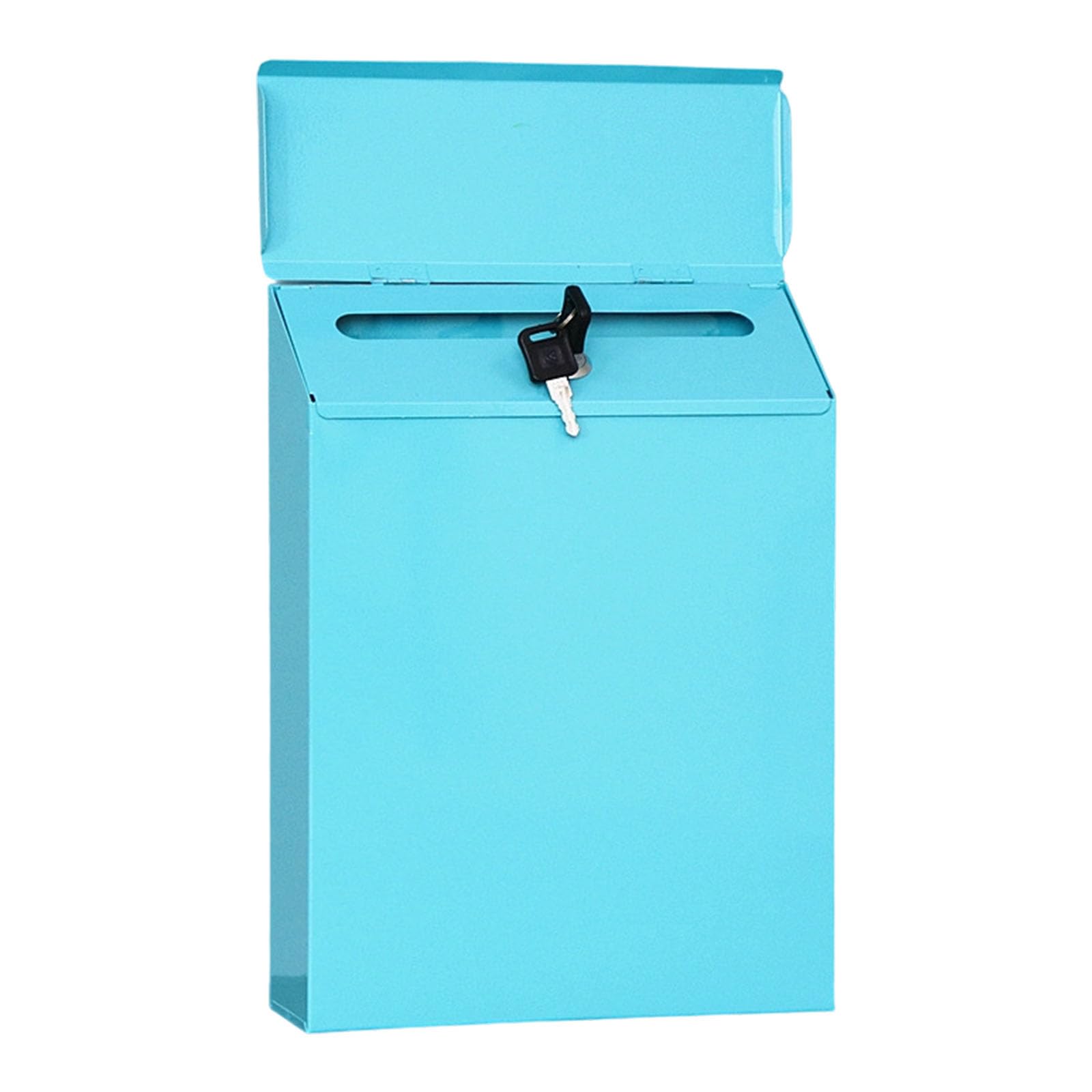 Locking Mailbox Iron Design Wall Mounted Metal Fit for Porch Entryway Secure Mail Storage Solution Easy Install Wall Hanging