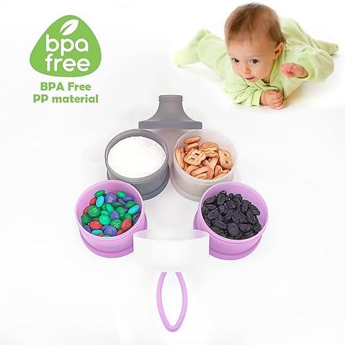 Miniatura 2 de Dispensador de fórmula para bebés, Contenedor de fórmula, Libre de BPA, 4 capas, Contenedor de almacenamiento de viaje para alimentación del bebé,