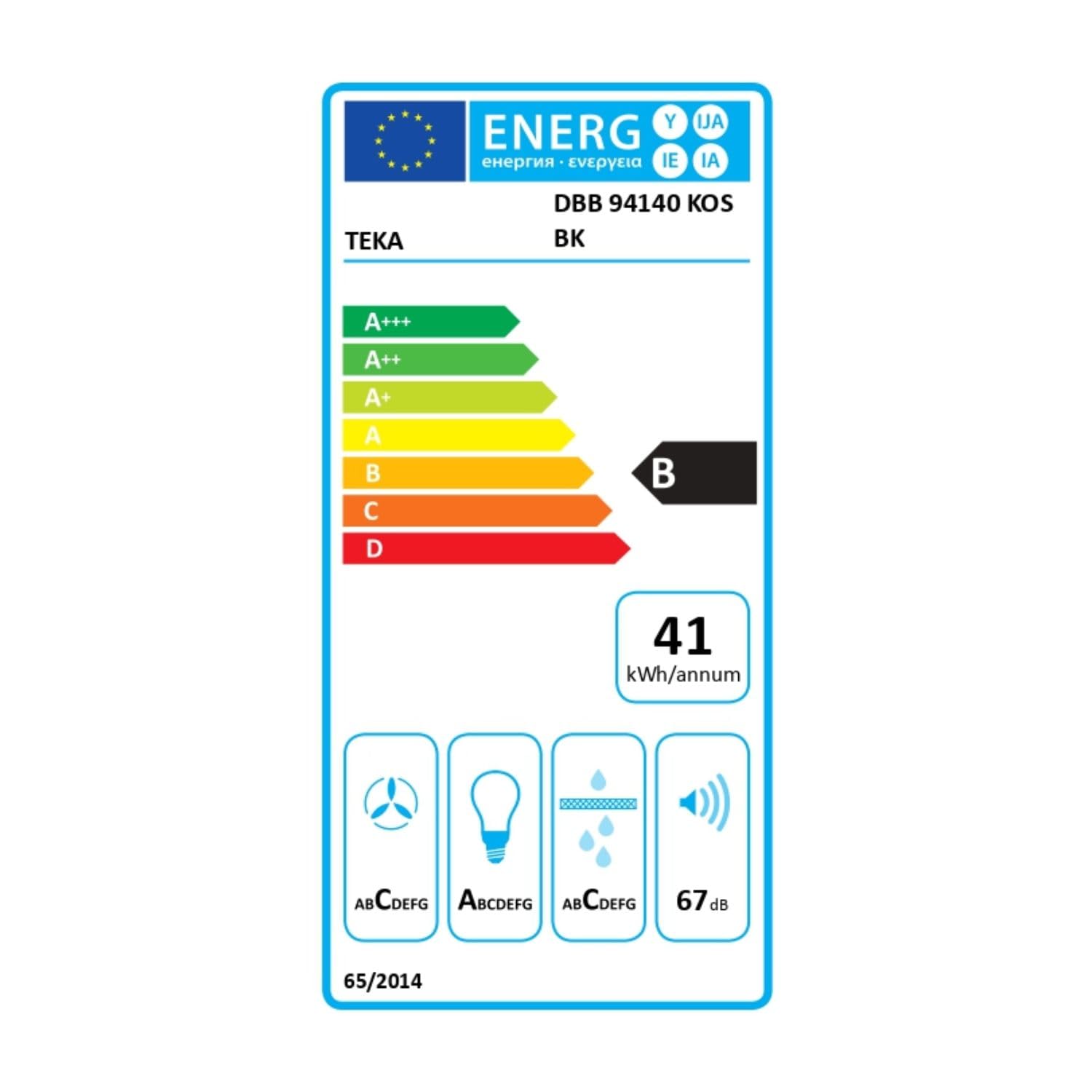 TEKA Campana Decorativa Piramidal, 3 Velocidades, 90 cm, Negra | Mandos Pulsantes, 1 Lámpara LED, 2 Filtros de Aluminio, Reducción de Salida Incluida, Instalación de Pared, DBB 94140 KOS