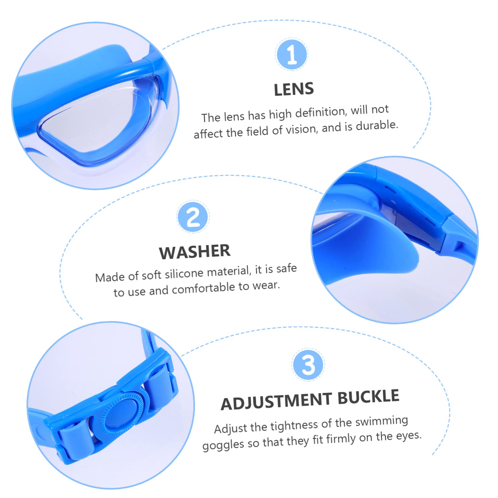 SUPVOX Lunettes De Natation Anti-Buée Lunettes Anti-Buée Lentille Enfants Enfants De Natation De Équipement